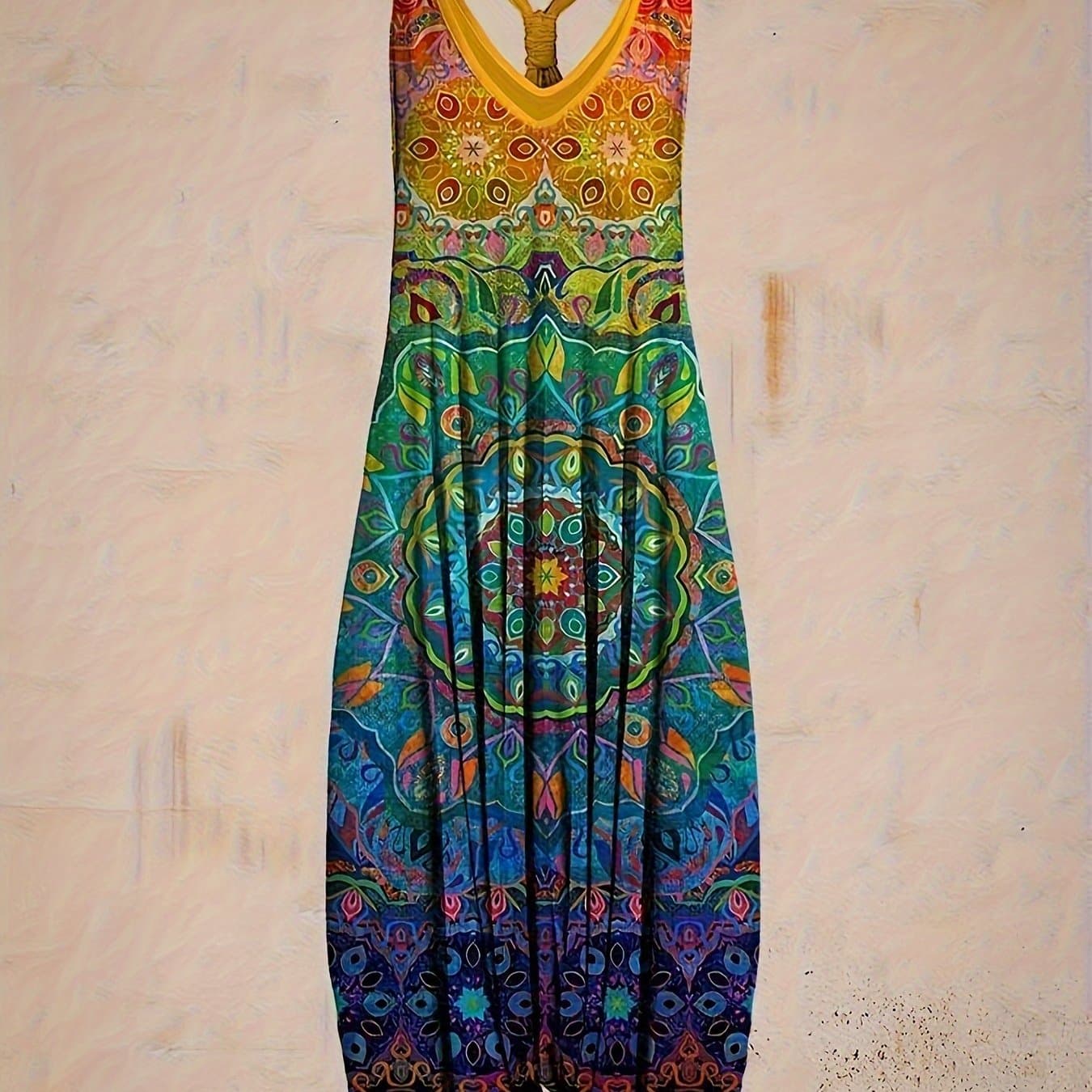TEMU Plus Size, Plus-size Printed Jumpsuit (bust Measurement)