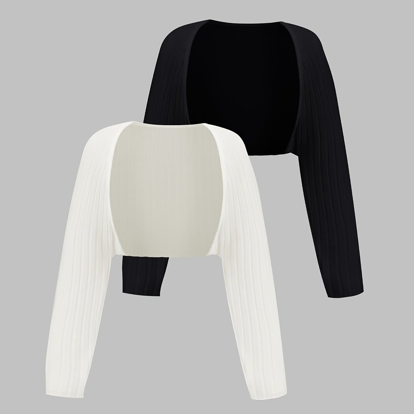 TEMU 2pcs Women's Rib- Cable Casual Shawl Long-sleeve Cardigan Coat For All , Trendy And Fashionable Outfit