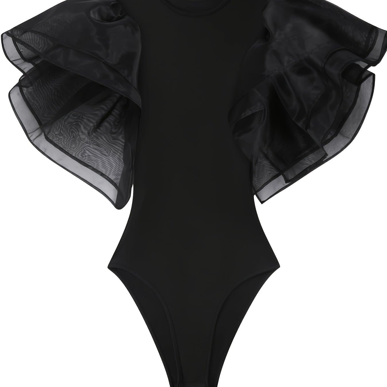 TEMU Black Mesh Sleeve Body Shaper