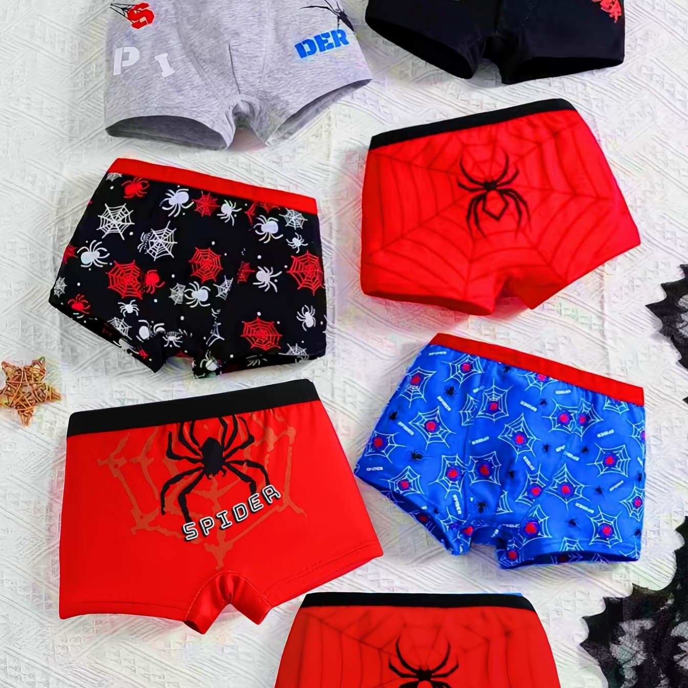 TEMU 7pcs Toddler Boys' Comfy Boxer Briefs, Cartoon Dinosaur Print, Elastic Waist, Breathable Soft Underwear For Boys, Suitable For All