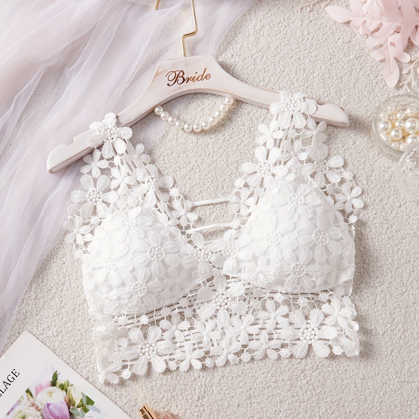 TEMU 1pc Comfortable And Relaxed Backless Bra