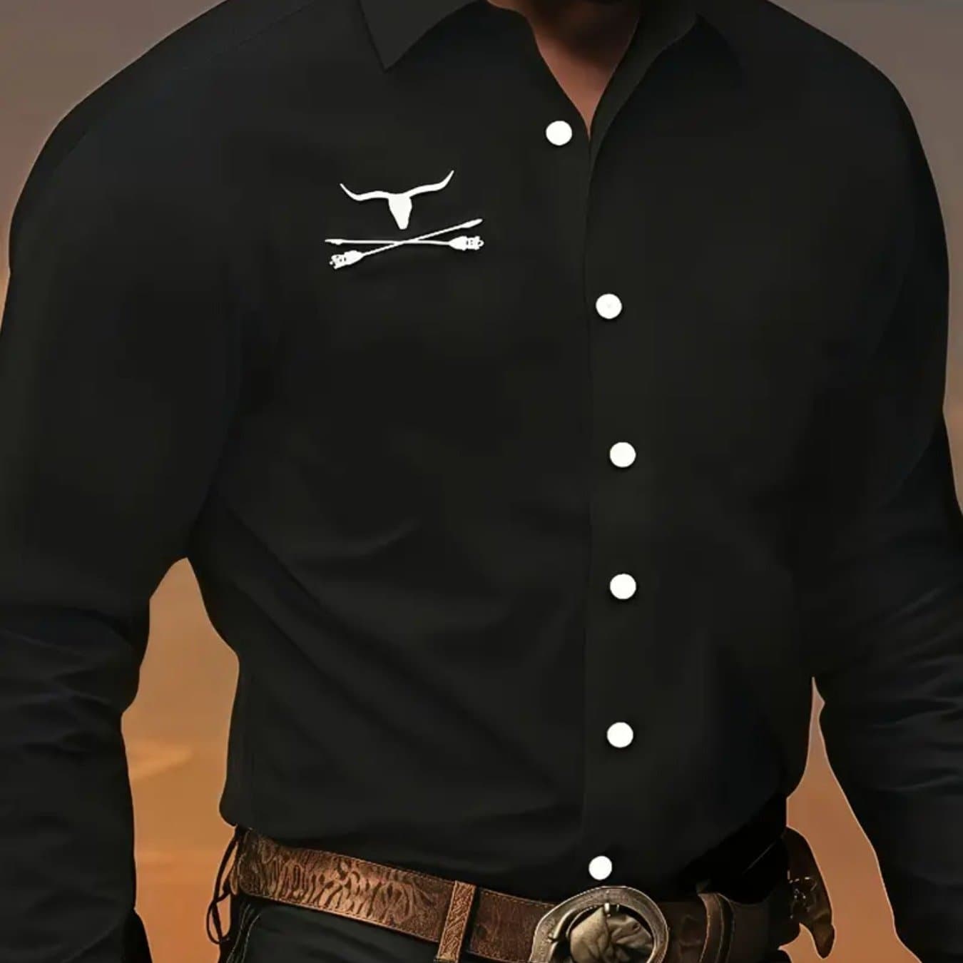 TEMU Men's Button Up Collar Shirt Of 2025, With Traditional Printing, Wrinkle And Soft, Versatile For Outdoor And Daily Use, High-quality And Popular.