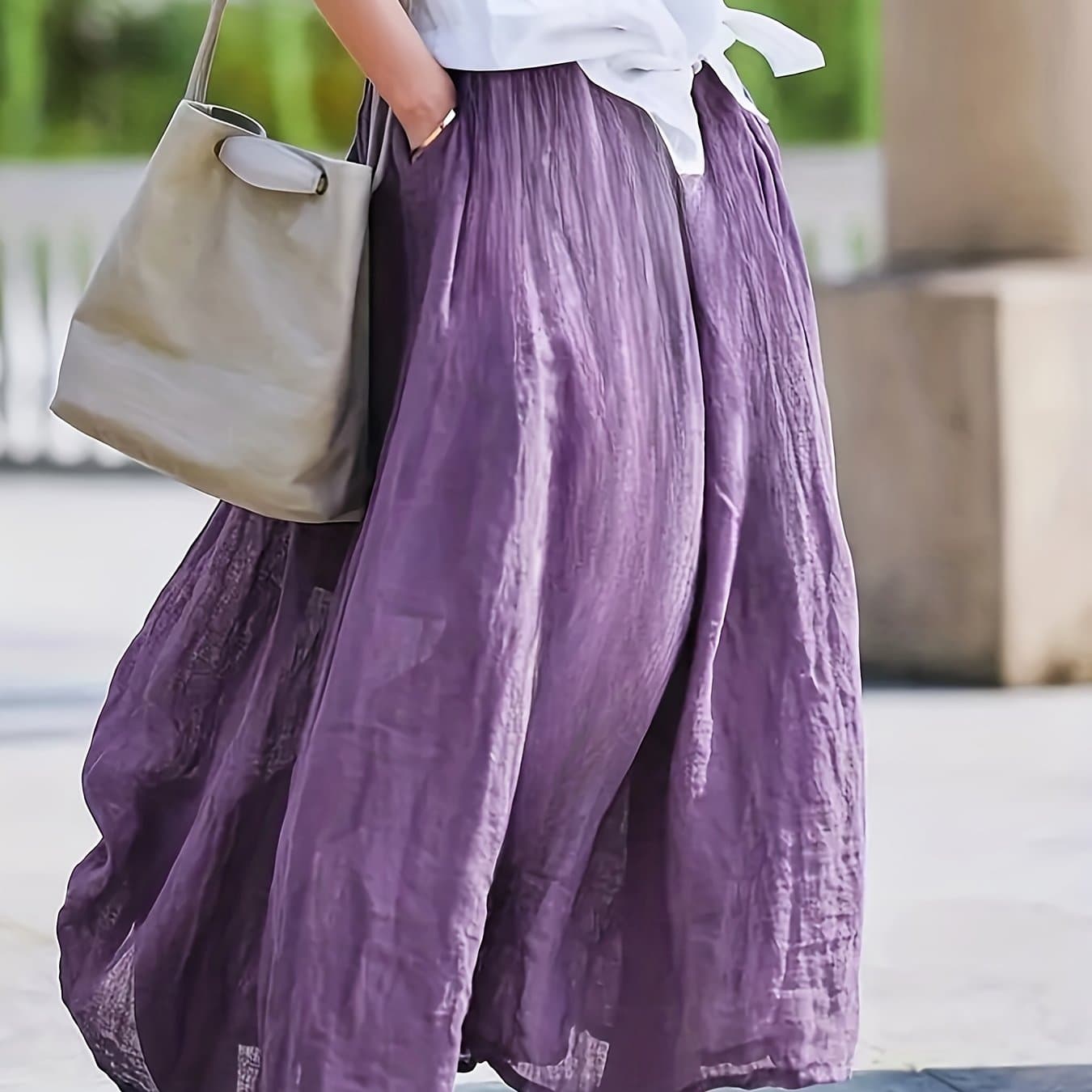 TEMU Plus Size - Didi Spring Summer Elegant Casual Plus Size Skirt