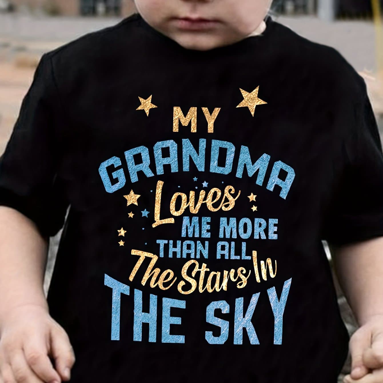 TEMU Boys' T-shirt My Grandma Pattern Print For Comfortable And Casual Round Neck Short Sleeves