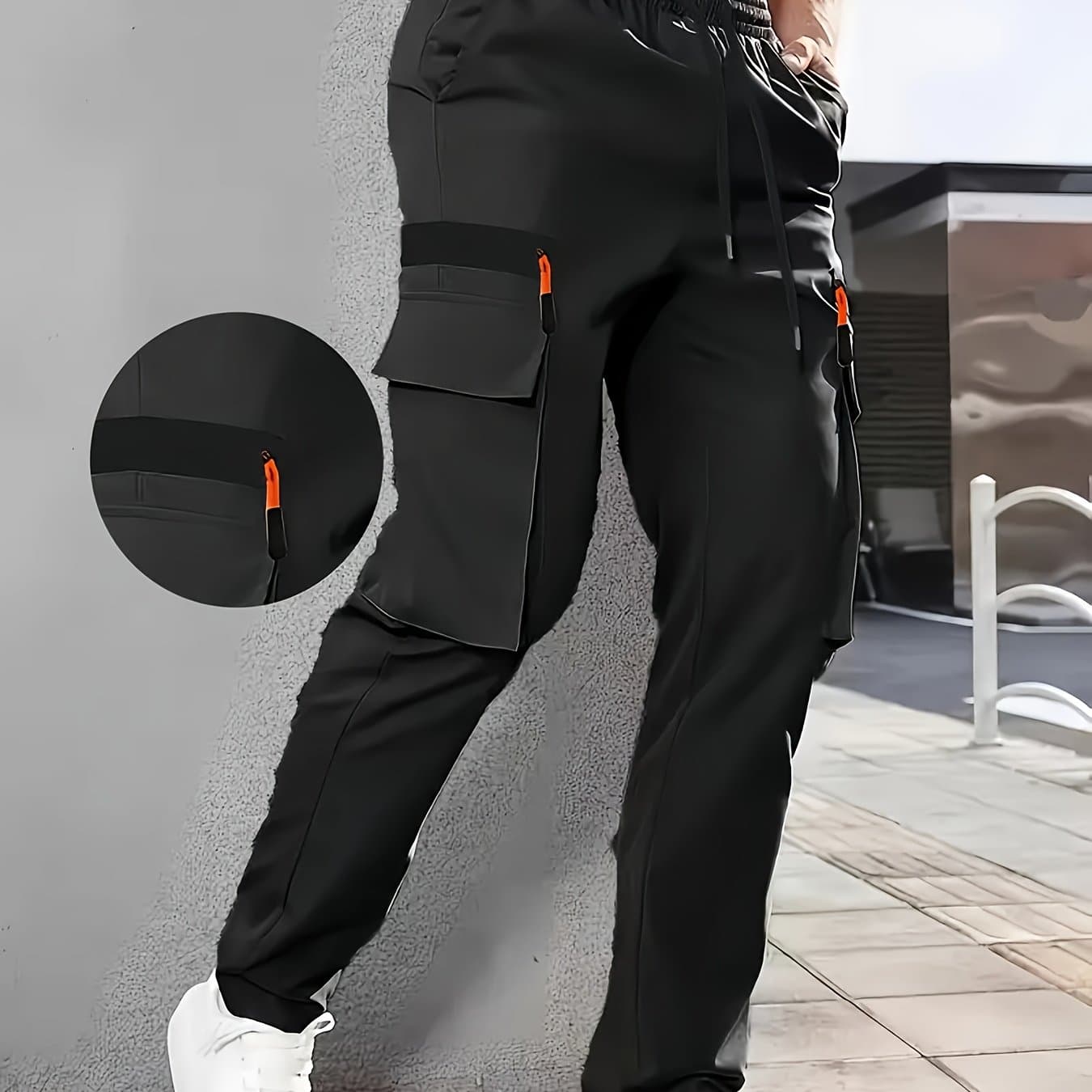 TEMU Men's Loose Outdoor Work Pants For Sports And Casual Wear