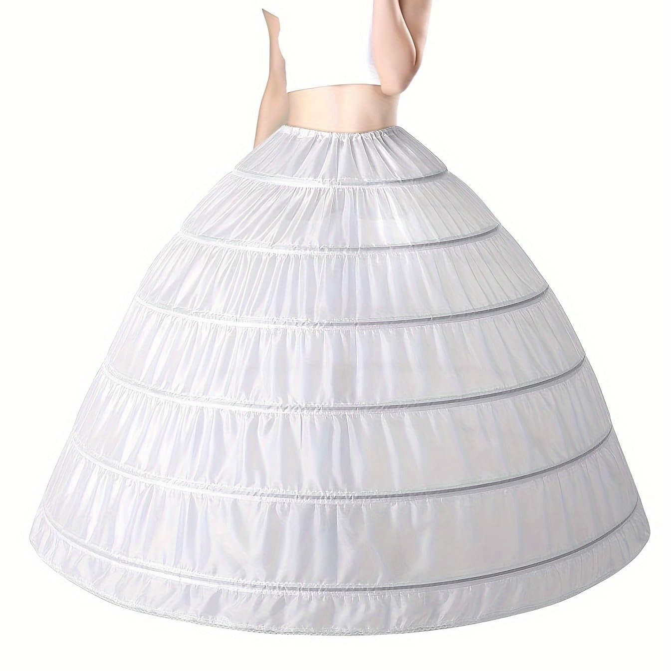 TEMU 1pc 6 Hoop Wedding Dress Petticoat