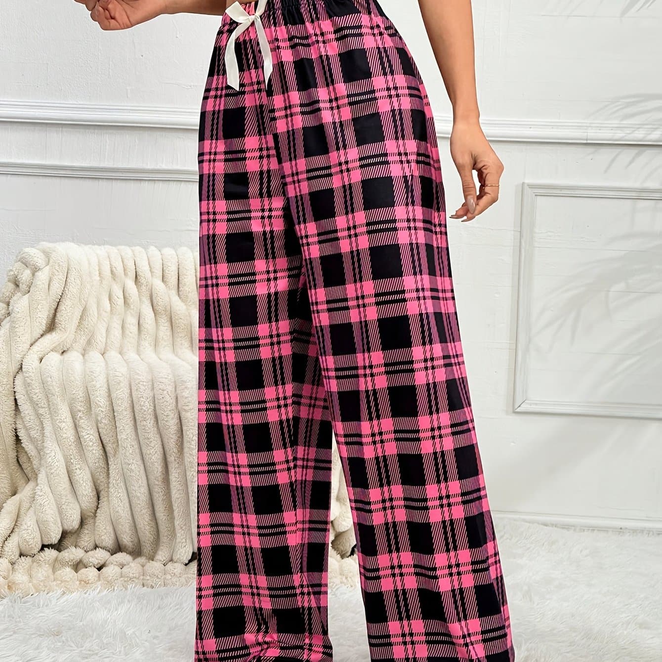 TEMU Women's Print Long Pajama Pants, Lounge Pants