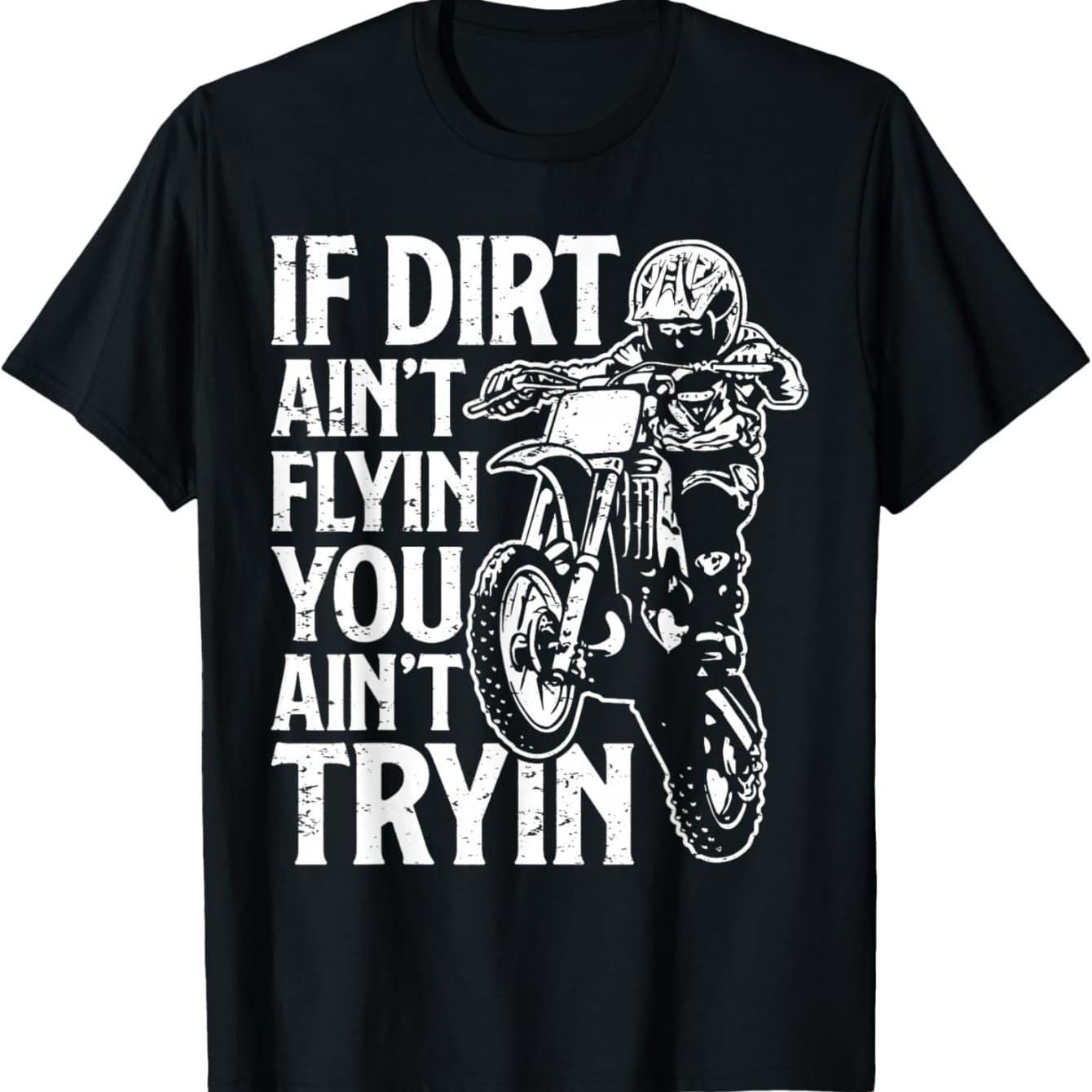 TEMU If Dirt Ain't Flying Dirt Biking Motocross Bike T-shirt - Boys & 100% Cotton Motocross Racing Tee, Motorcross Design, Birthday & Christmas Gift For, Training & Party Outfit For Mx Enthusiasts