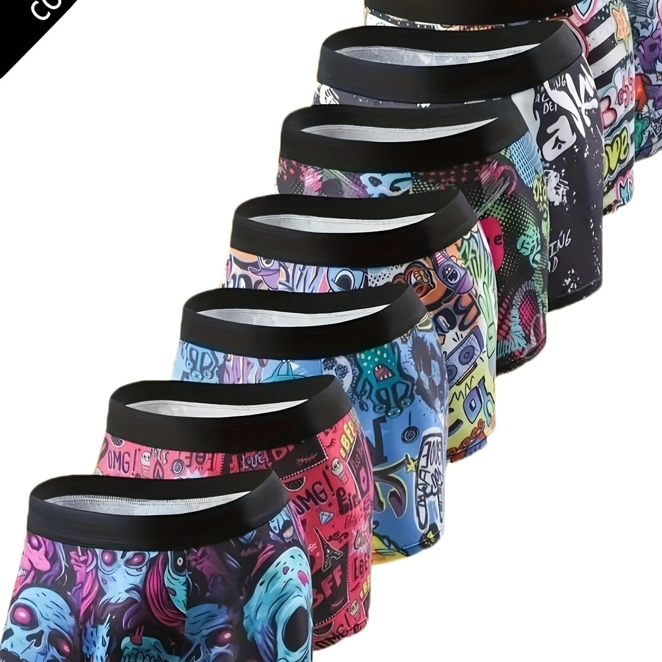 TEMU 1/3/5/8/10-pc Men's Fashion Contrast Color Letter Print Boxer Briefs, Comfortable And Classic Underwear Set For Daily Wear, As A Gift