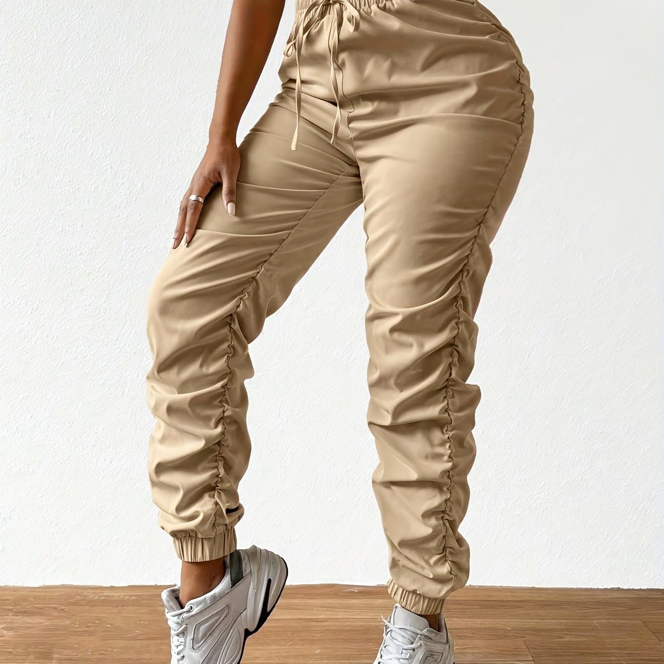 TEMU Women's Ruffle Cuff Jogger Pants