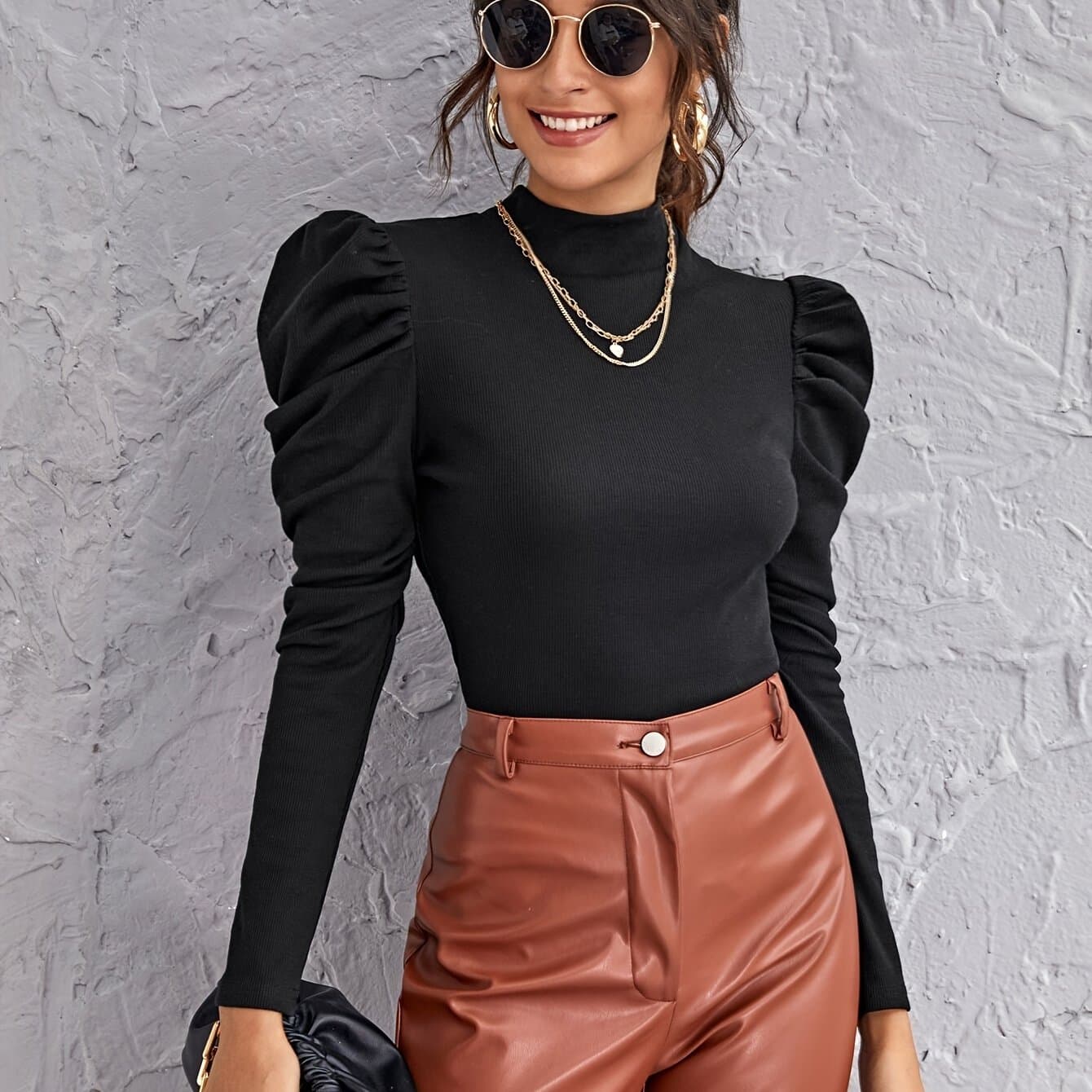 TEMU True Collar Bazin Sleeve Top