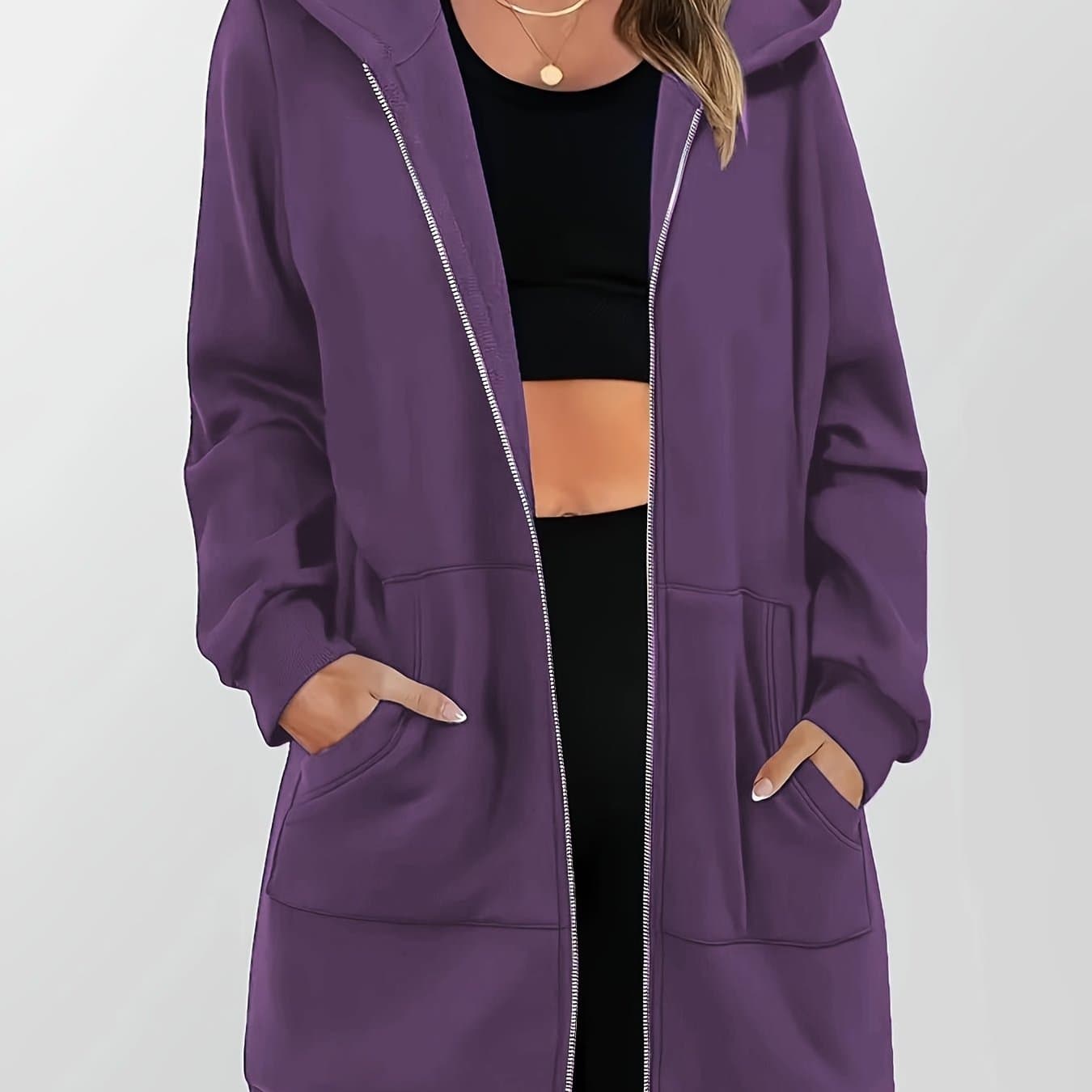 TEMU Women's Fashion Zip-up Hoodie