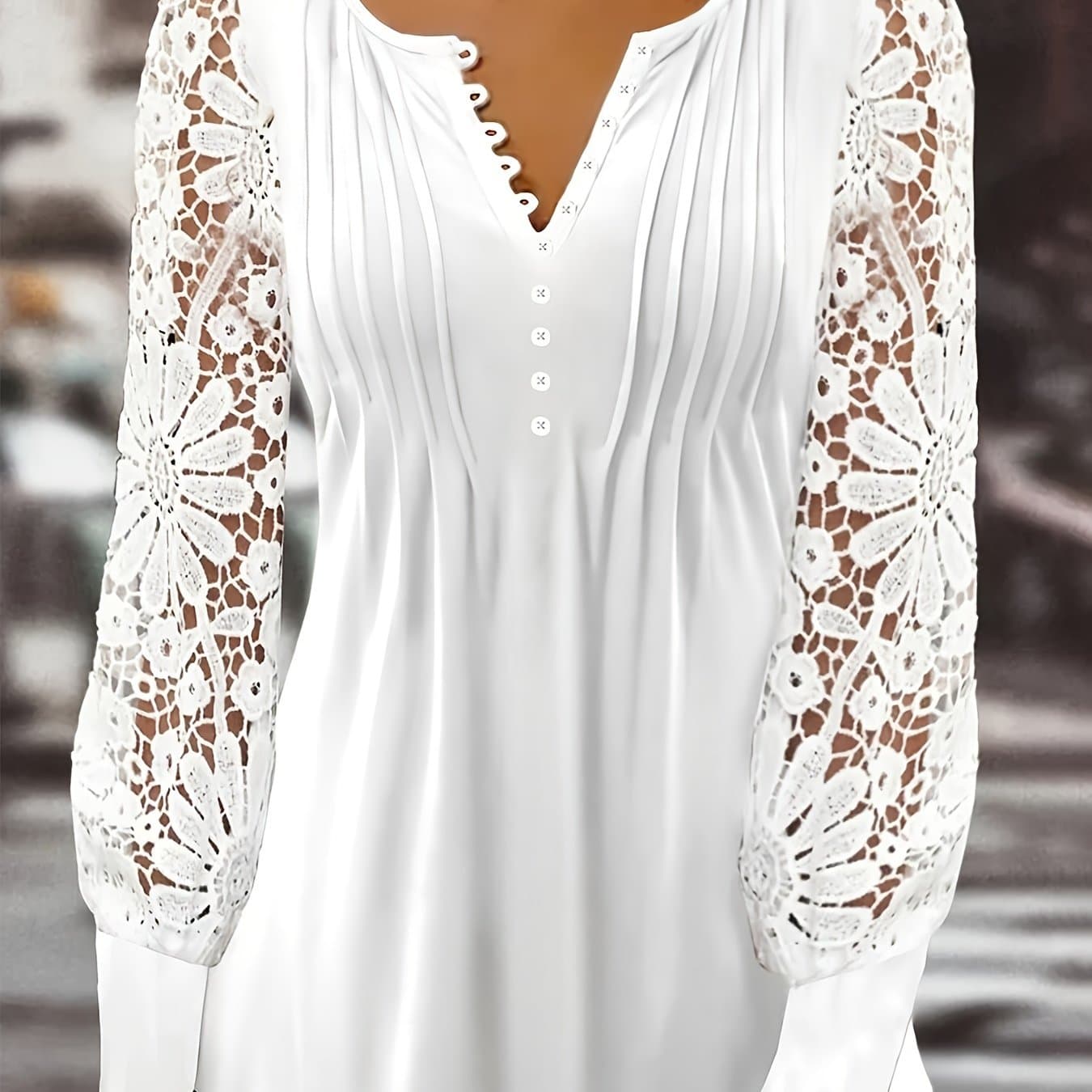 TEMU Women's Plus Size V-neck Long Sleeve T-shirt—, Women's Plus Size Clothing
