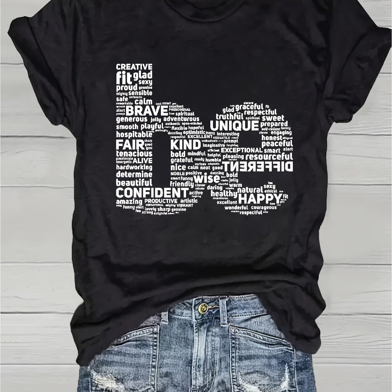 TEMU 1pc & 100% Cotton Round Neck T-shirt - Casual Fit Suitable For Boyfriend/girlfriend Gift, Husband/, Valentine's Day Present, Wearable For Everyday Or Special Occasions (non-)