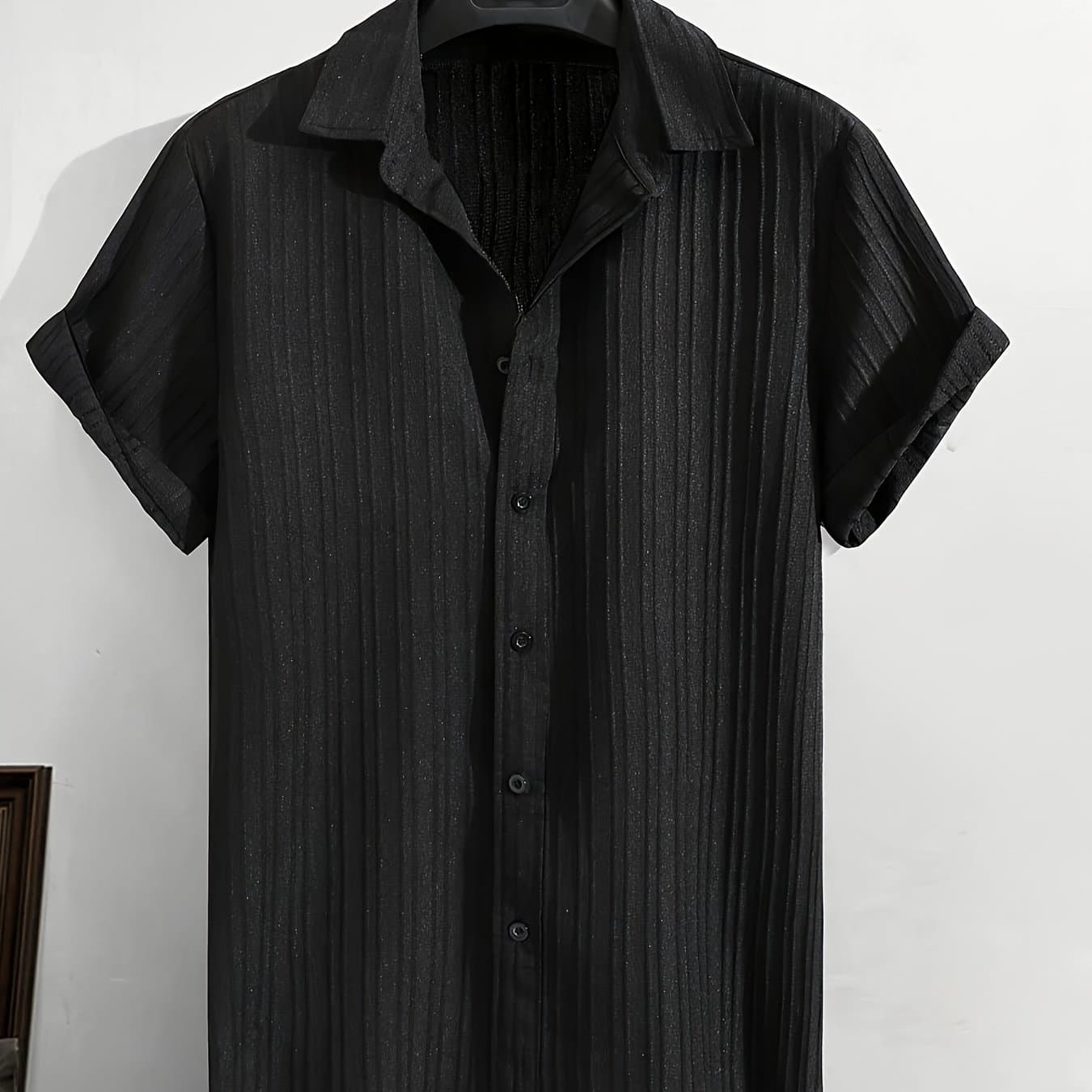 TEMU 2025 ' Color Jacquard Casual Shirt
