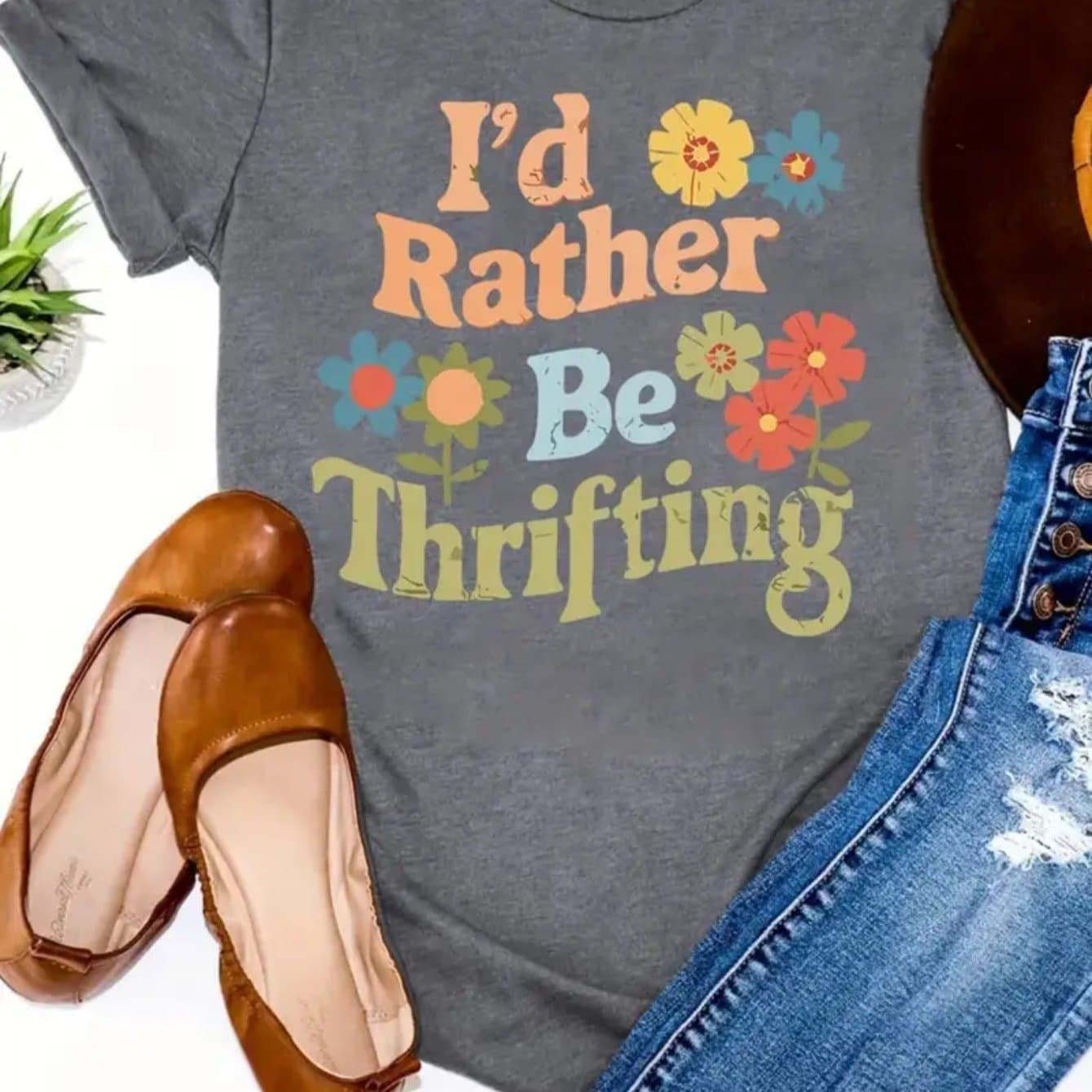 TEMU Crew Neck T-shirt - Fashionable Womens I'd Rather Be Graphic Print T-shirt - Casual Short Sleeve Crew Neck Top - Lightweight & Breathable For Wardrobe