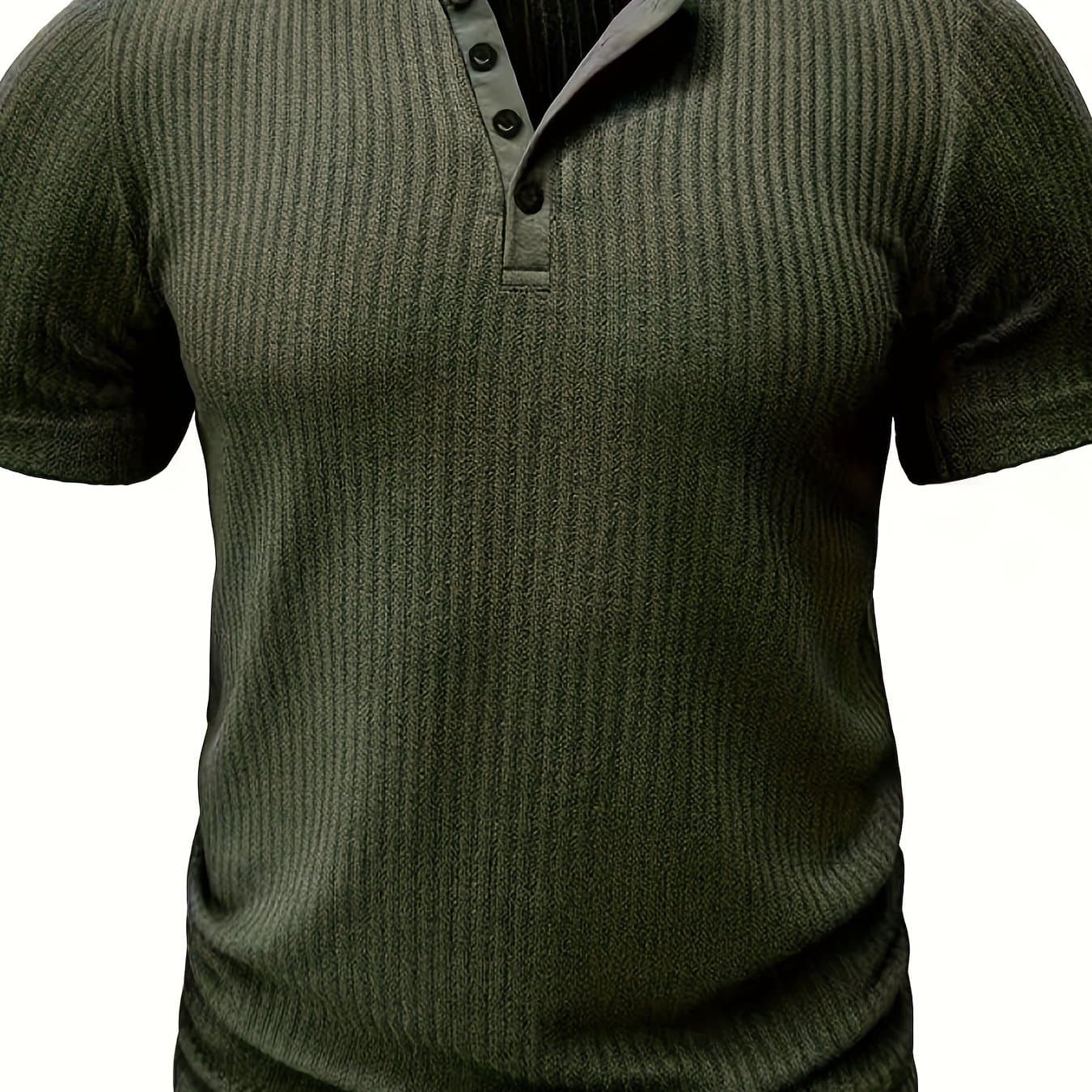 TEMU Summer New 4-button Knit Sports Casual Fashion Versatile Top