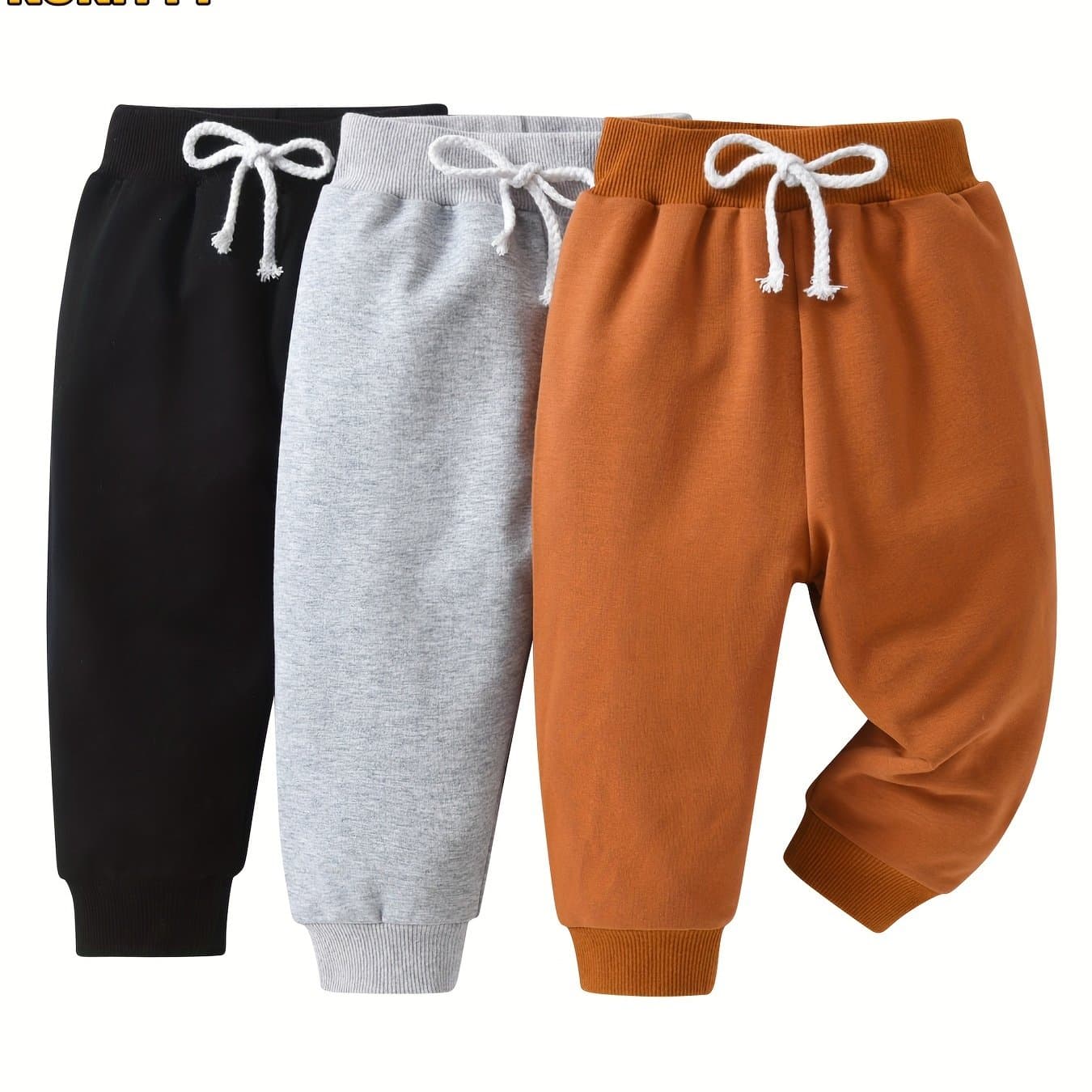 TEMU Kukitty Toddler Baby Boy Harem Pants Jogger Pants Solid Color Elastic Trousers Sweat Pants, For Outdoor