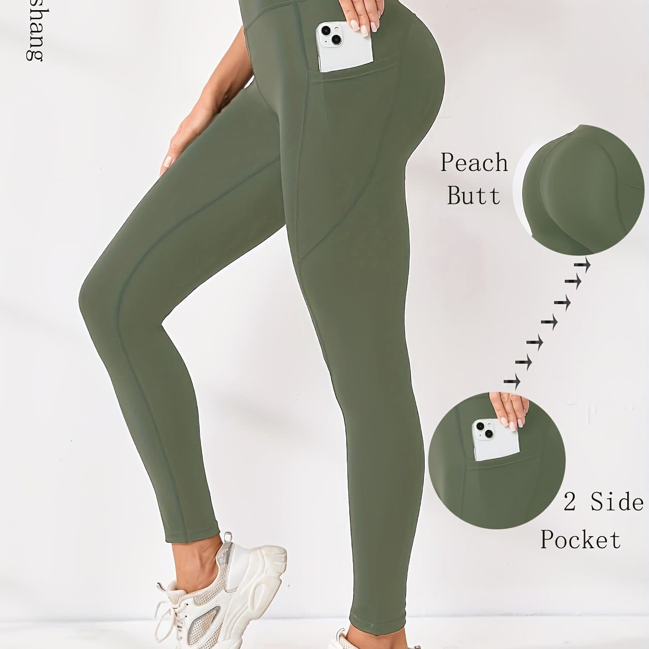 TEMU A Popular High-waisted, High-stretch, Peach-shaped, Military Pants For Women, Designed To Flatten The Abdomen And Lift The