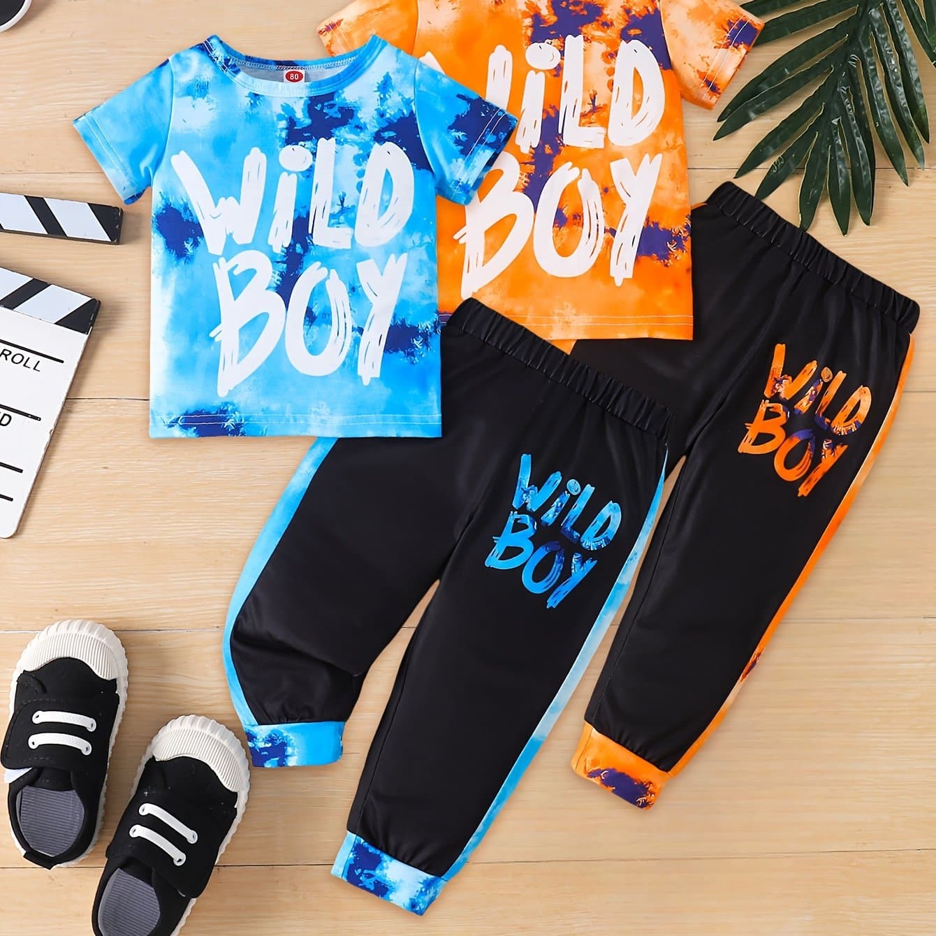 TEMU 2 Sets Of Combination Tie-dye Printed Children's Suits For Newborn Babies Sets For Spring And Summer New , Perfect For Outdoor