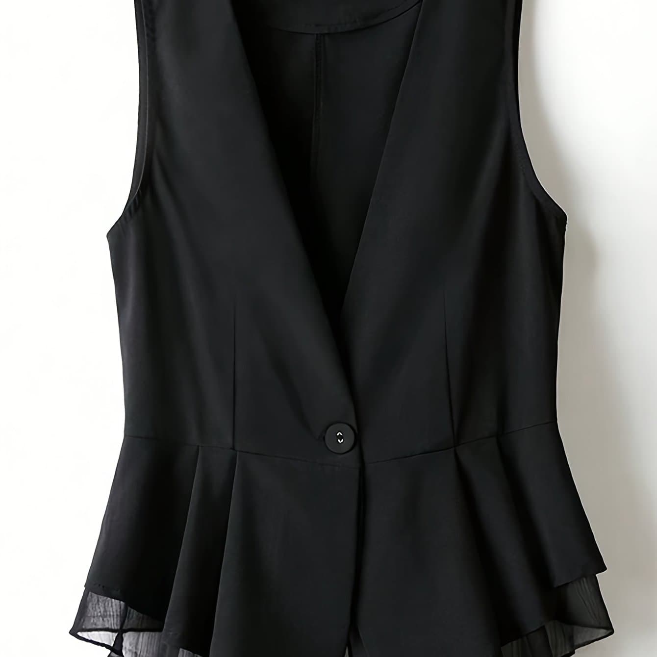 TEMU Women's Casual Multi-functional Sleeveless Single-button Vest