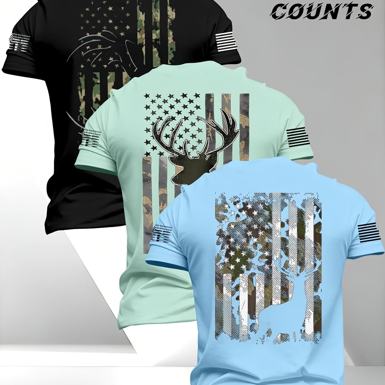 TEMU 3pcs Short-sleeved Set Men's Short-sleeved T-shirt With Car Print , Suitable For Summer , Casual And Versatile