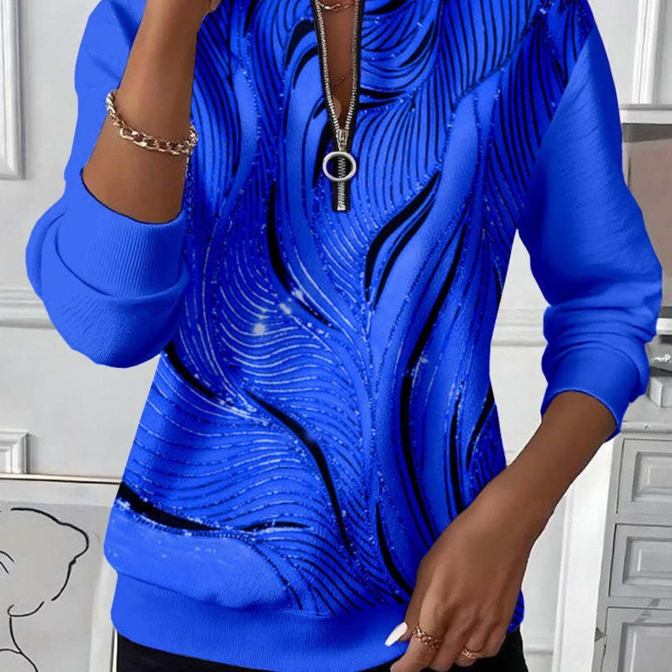 TEMU Casual Pullover Sweatshirt For Women Featuring Halloween And Christmas Prints, Made From Washable And Comfortable Fabric, Wear
