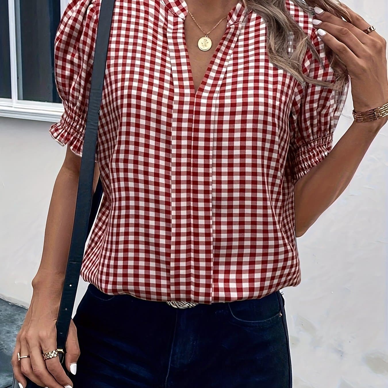 TEMU V-neck Women's Shirt