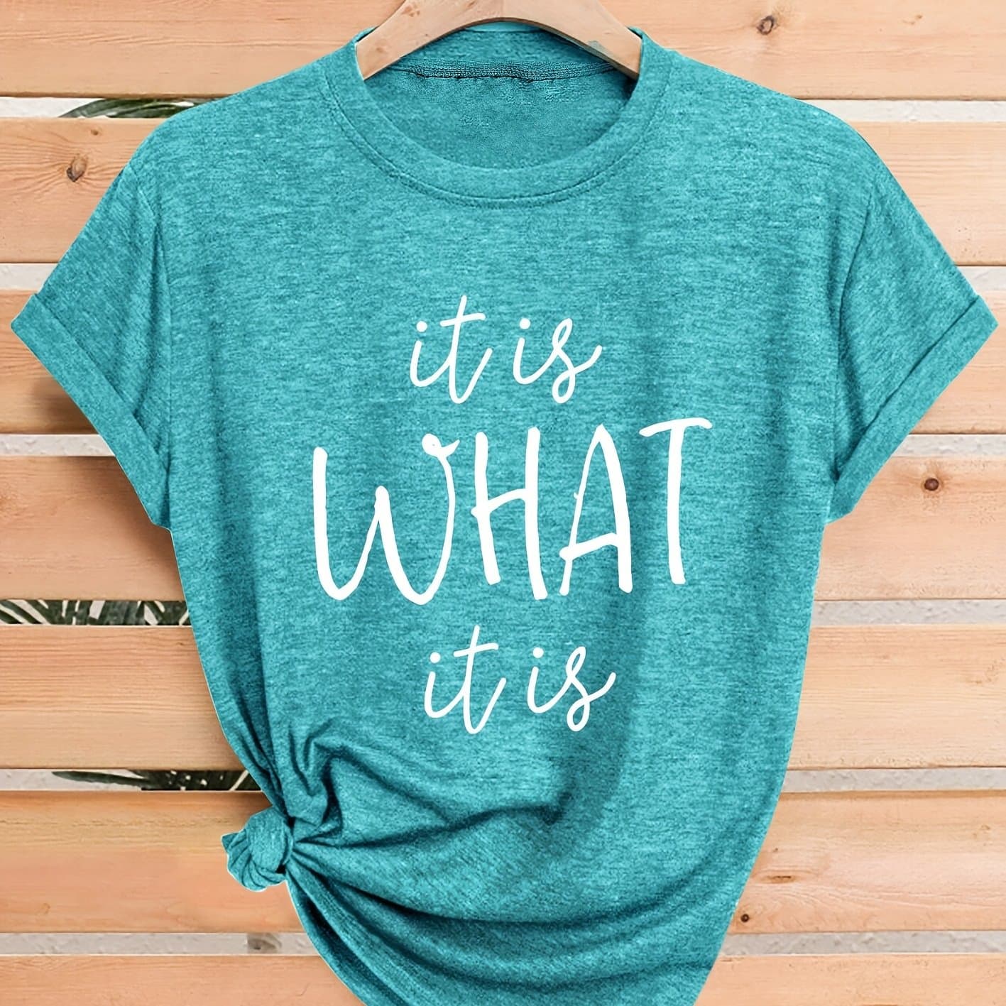 TEMU Vintage-style Women's Casual Sporty Round-neck Short-sleeve T-shirt With English Pattern Print, In Multiple Colors, Sizes S-xxl