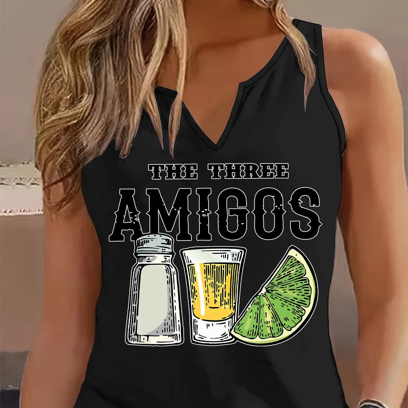 TEMU Graphic Print Tank Top, Sleeveless Casual Top For Summer And Spring, Women's Clothing thumbnail 3