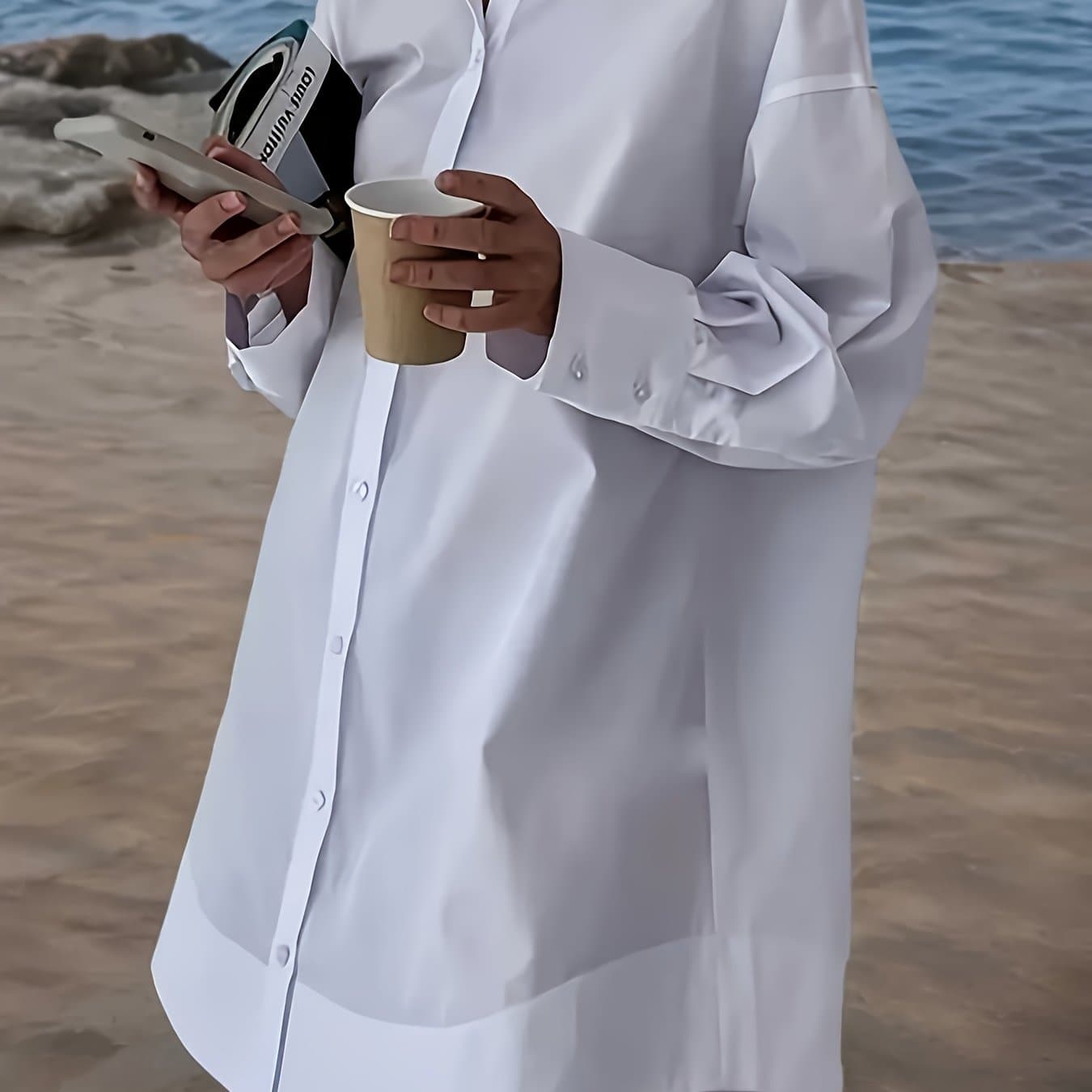 TEMU White Shirt: Loose Fit, Effortlessly Create Fashionable Looks