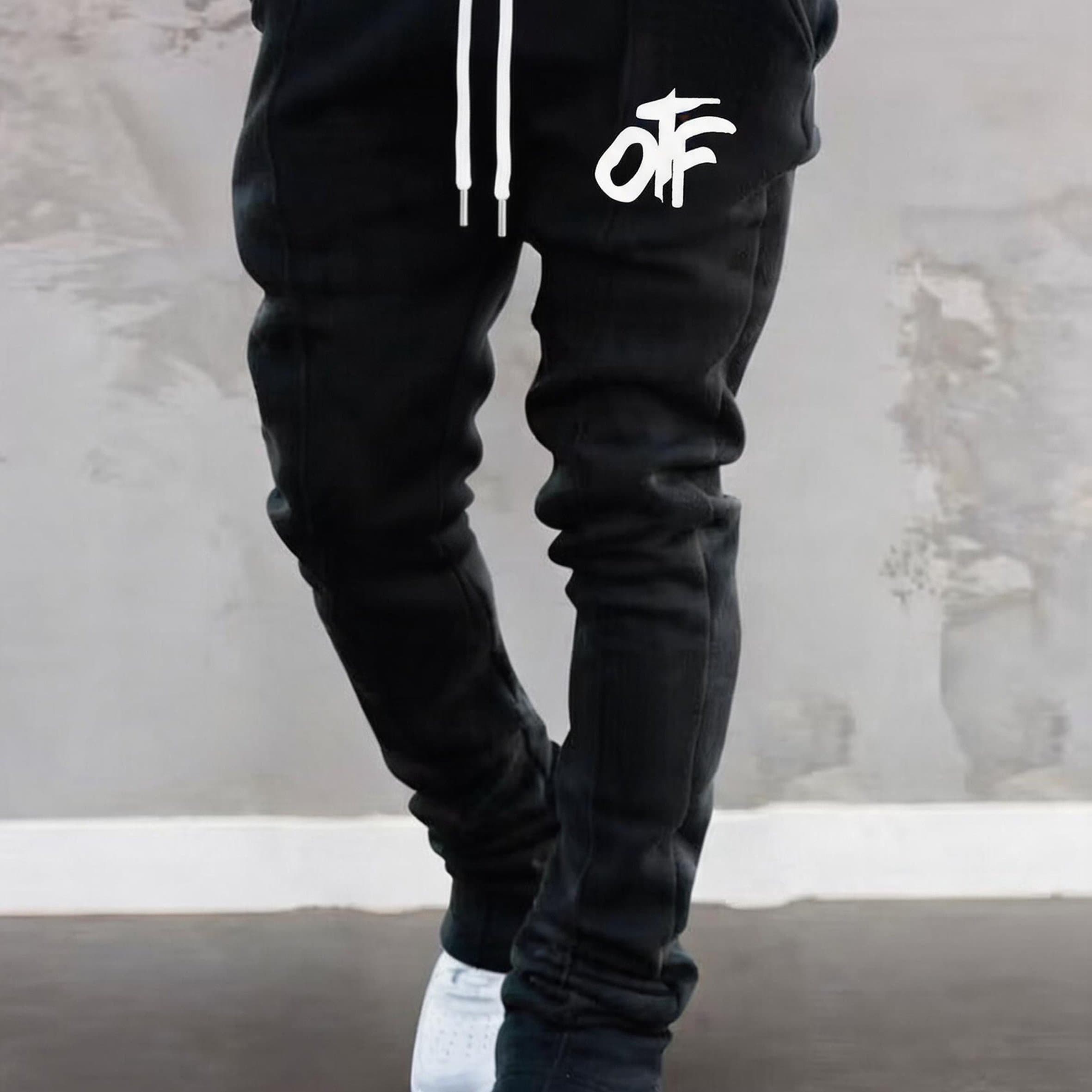 TEMU Men's Casual Lightweight Breathable Long Pants, Trendy Hip-hop Trousers