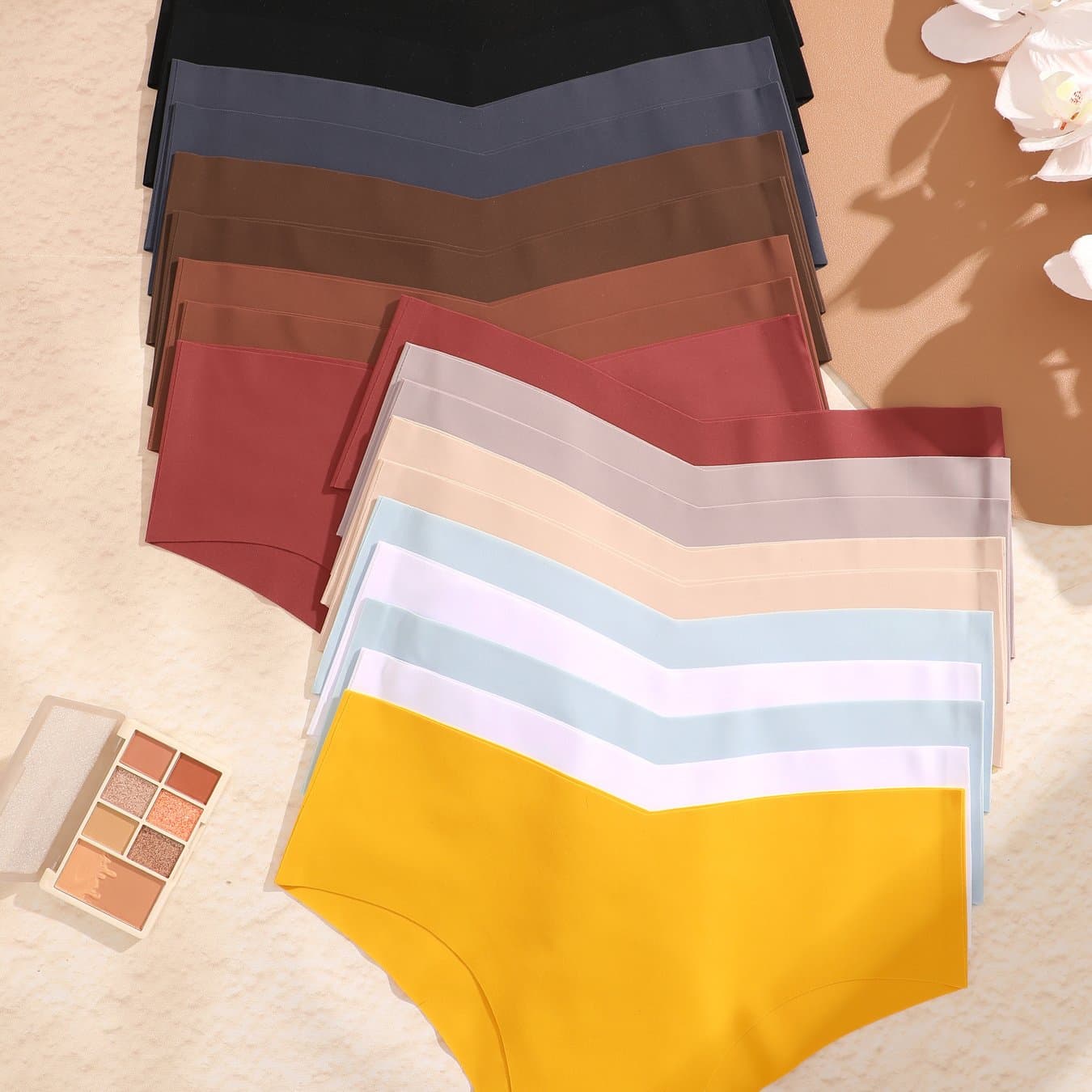 TEMU 20pcs Of Seamless Women's Panties Featuring A , Low-rise Underwear In Solid Color, Trendy Lingerie