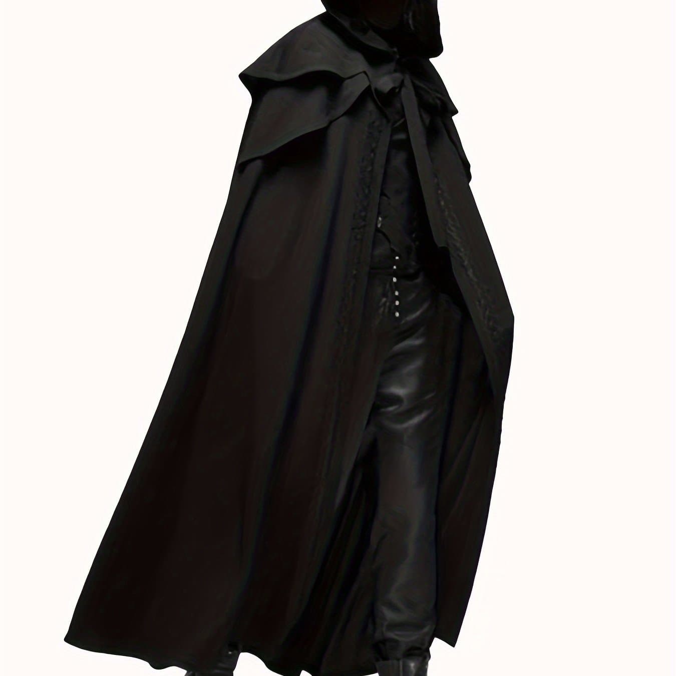 TEMU Halloween Party Medieval 4-color Lace Cape Gothic Men's Long Cape In Stock