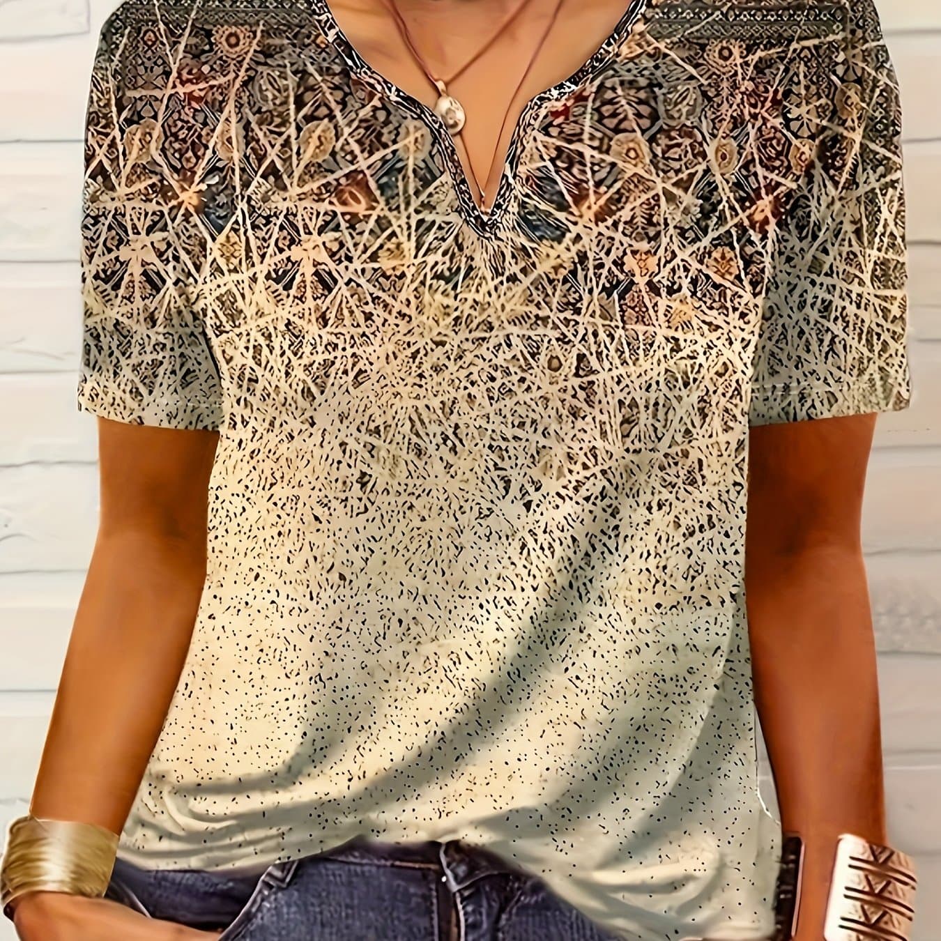 TEMU Size Label Women's Fashion T-shirt