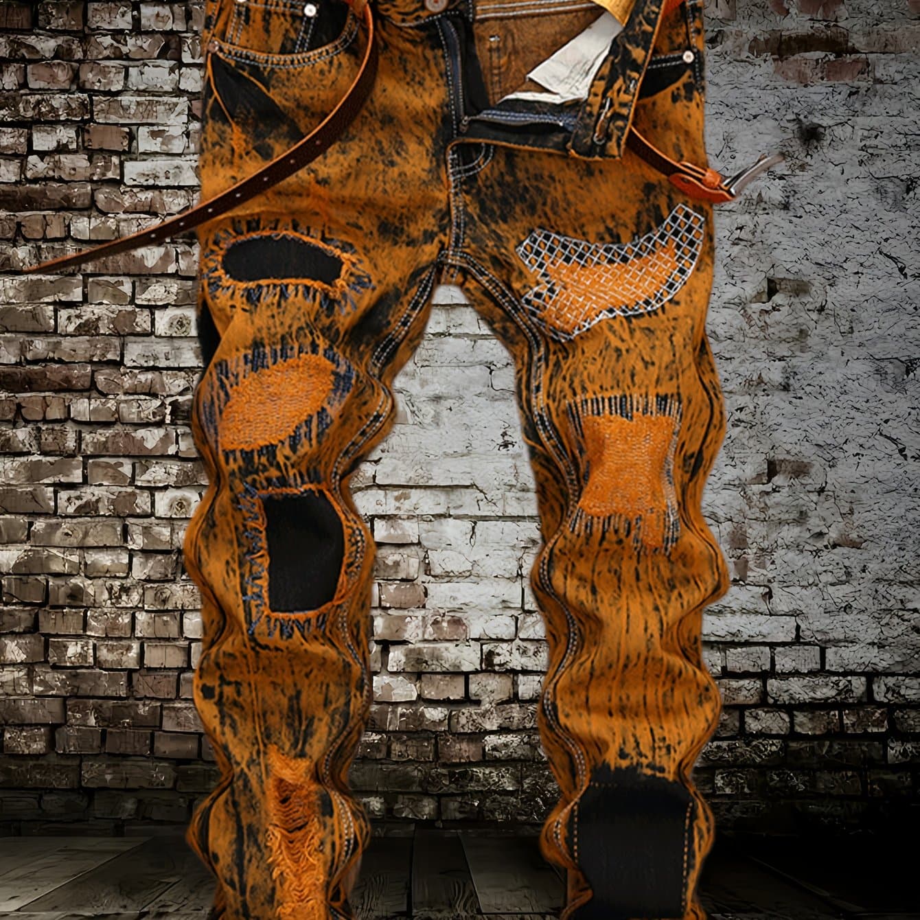 TEMU American Motorcycle Men's Jeans