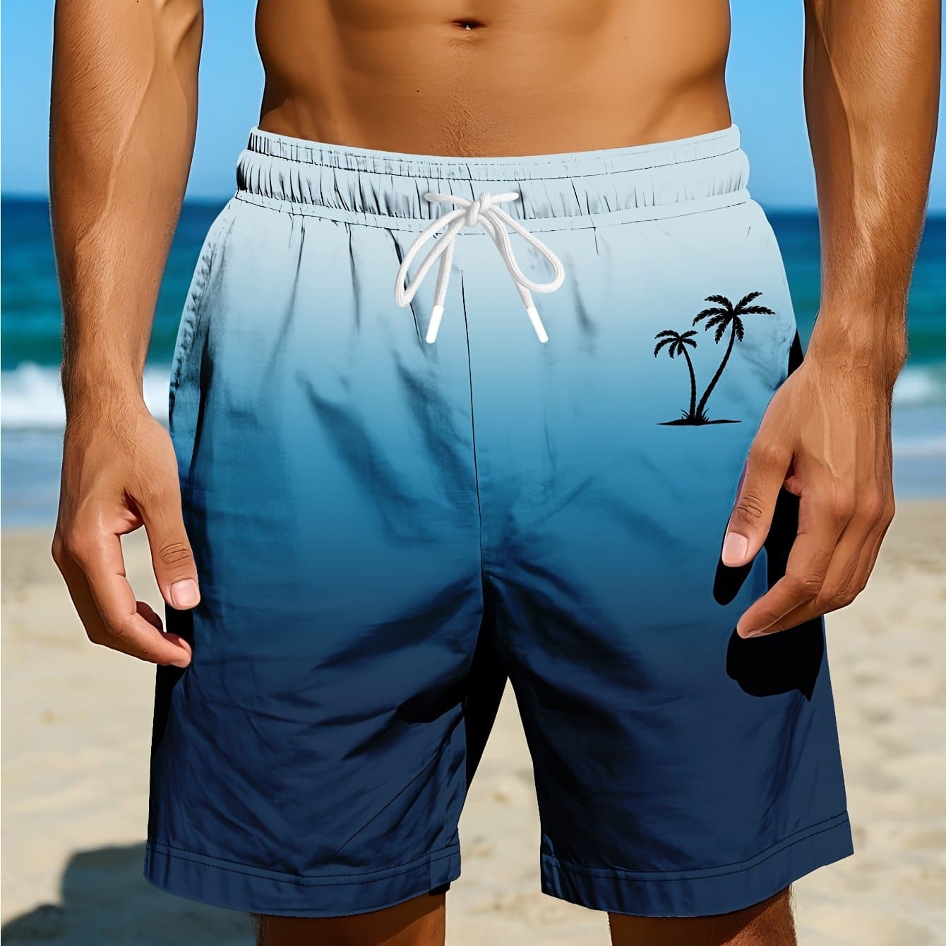 TEMU New! Shorts, And Cool , 3d Printed Beach Casual Pants For Summer Streets, Fashionable And Comfortable For Hawaii Vacation In Maldives,