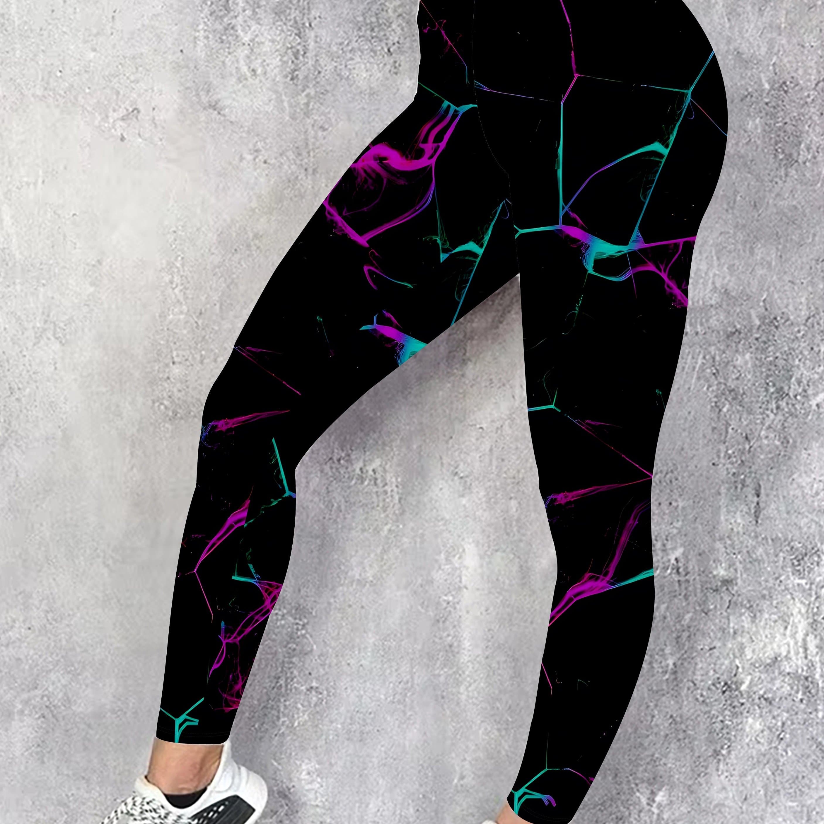 TEMU Plus Size, Plus-size Floral Leggings