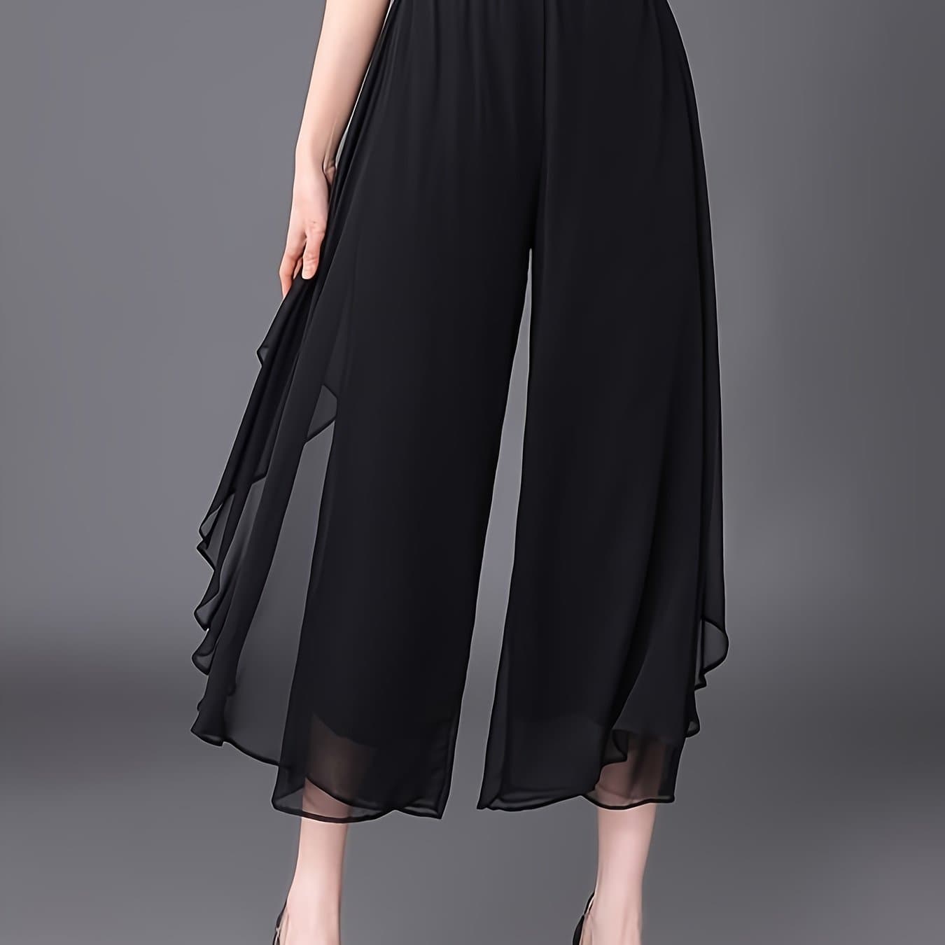 TEMU Targeted 2024 Heavy-duty High-end New Loose Wide-leg Culottes