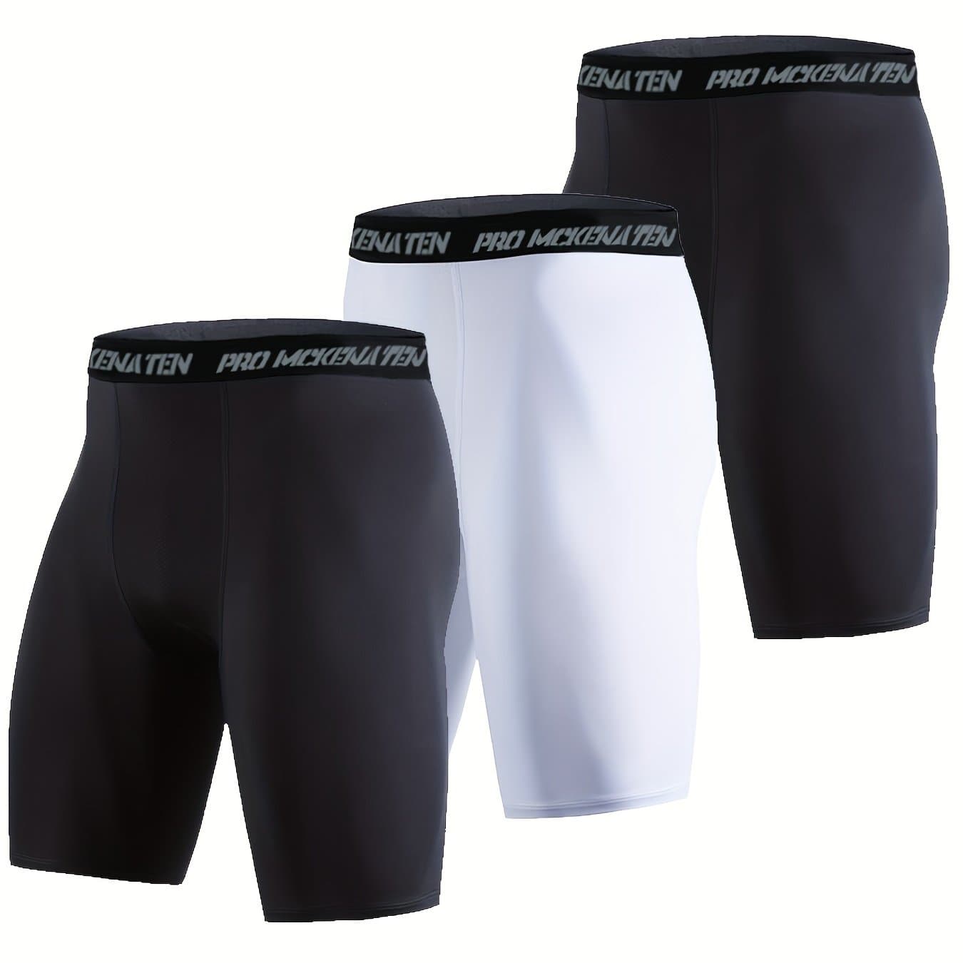 TEMU 3pcs Basketball Compression Shorts For Training & Exercise, Breathable High , Quick Dry Shorts For Men