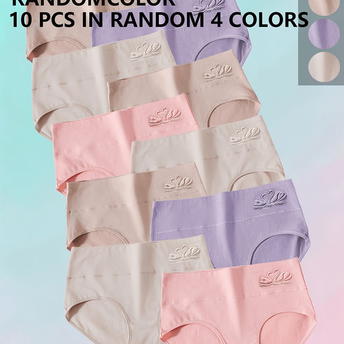 TEMU Random -pack Women' Body-hugging Panties, Soft And With No Rolling Edges, For , Restrictive-free For Daily Wear