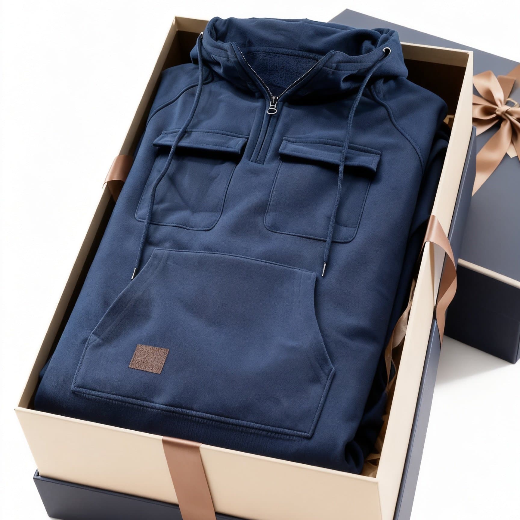TEMU 2025 's Clothing Quarter Zipper Loose Fit Solid Color Machine Wash Sports Hoodie, Multi , Suitable For Casual Sports Tactical Hoodie And