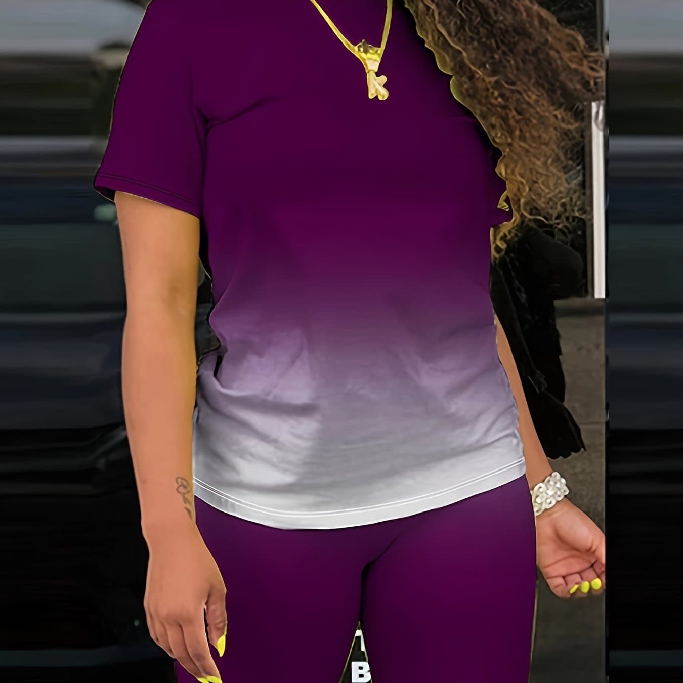TEMU Women's T-shirt And Shorts Set