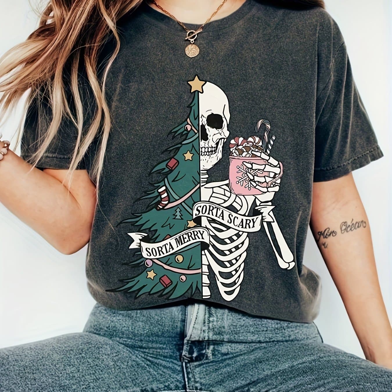 TEMU 2024 Christmas European And Printed Women's T-shirt thumbnail 2