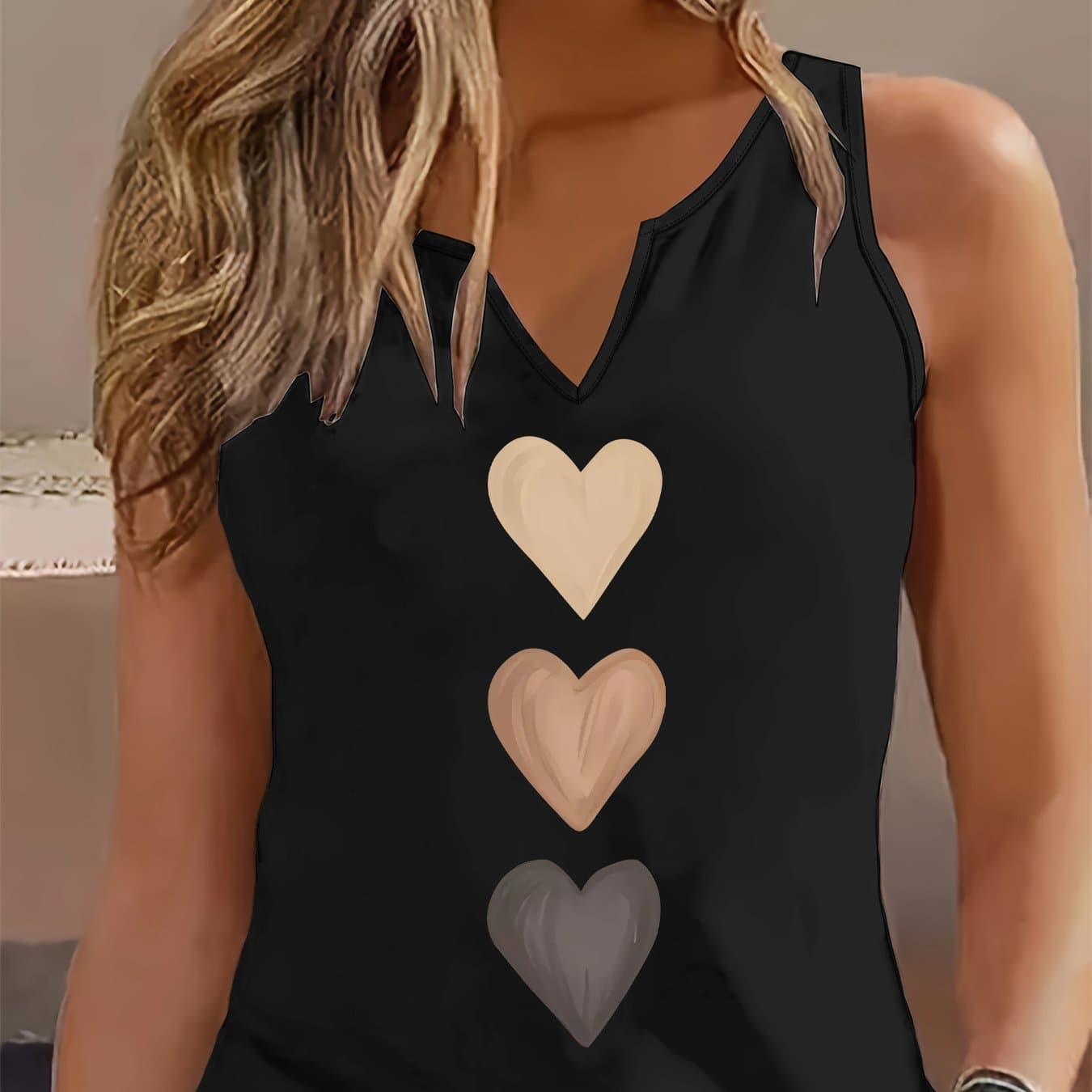 TEMU Graphic Print Tank Top, Sleeveless Casual Top For Summer And Spring, Women's Clothing thumbnail 9