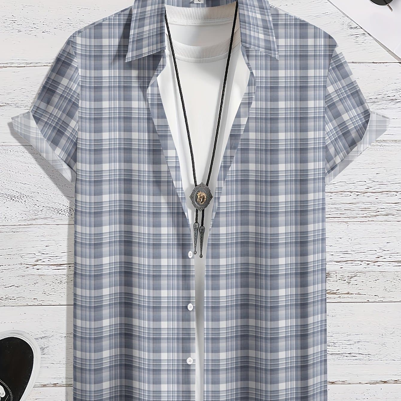 TEMU Men's Summer Casual Shirt - Trendy Beach Floral Print, Short Sleeve, Button-up, Polyester - Perfect For Leisure & Streetwear, , 78#