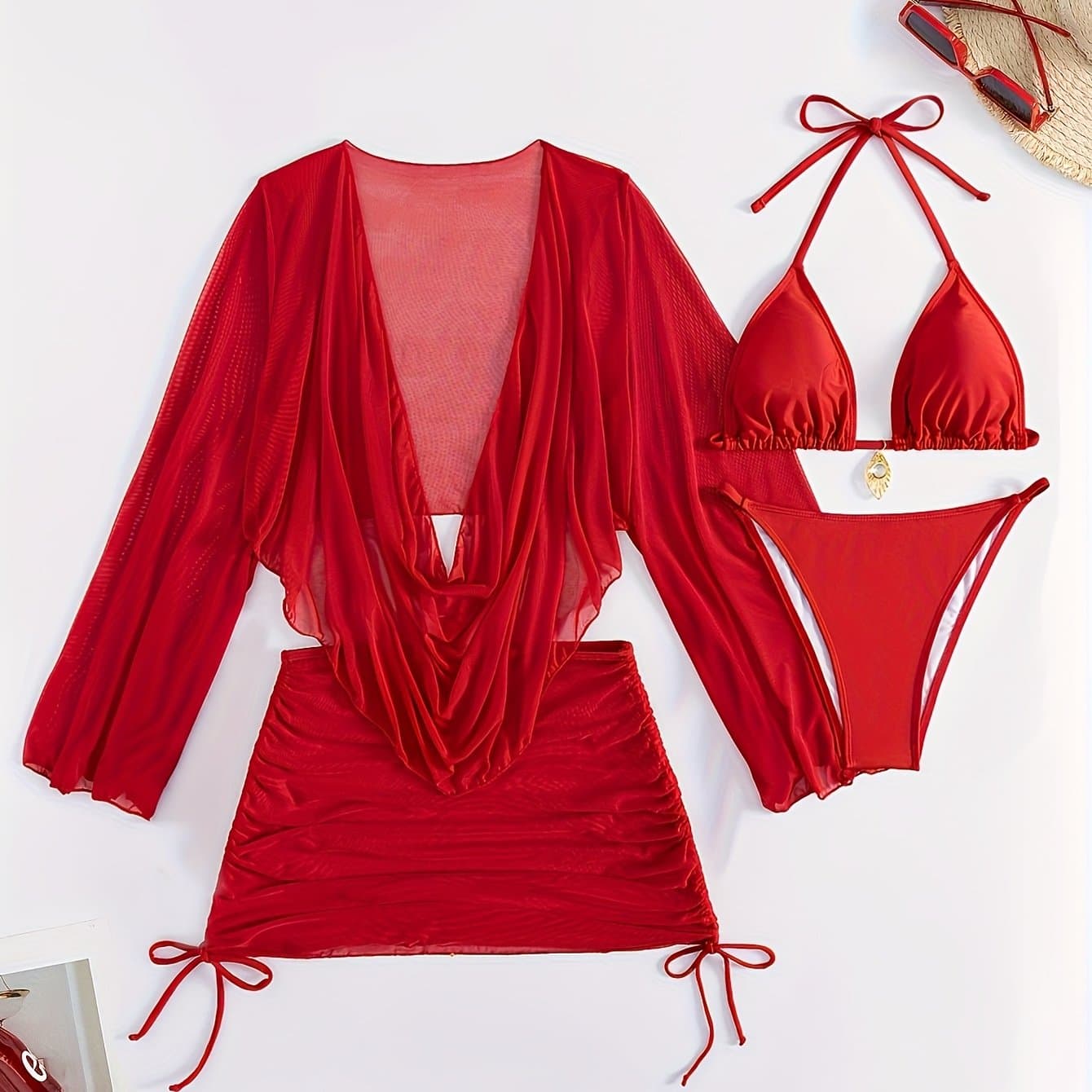 TEMU Hot Flying Fashion Sexy 4pcs Bikini Set