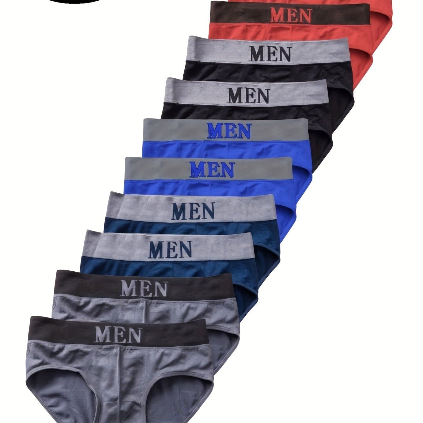 TEMU 10pcs Men's Underwear Men's Briefs Mid-waist Plus Size Sports Seamless Comfortable Breathable Briefs For Men (s Sizes Recommended)