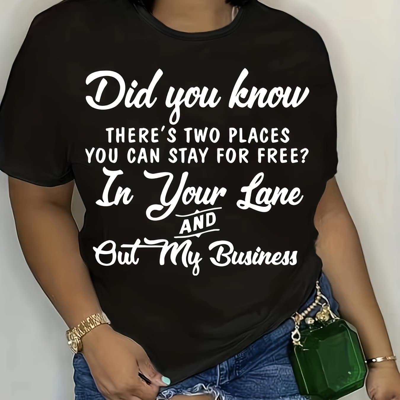 TEMU Women's Casual "did " Fun Knowledge T-shirt- Loose Short Sleeve Round Neck Top, Suitable For Daily Wear, Spring And Summer Outfits, And Clothing(machine Washable)