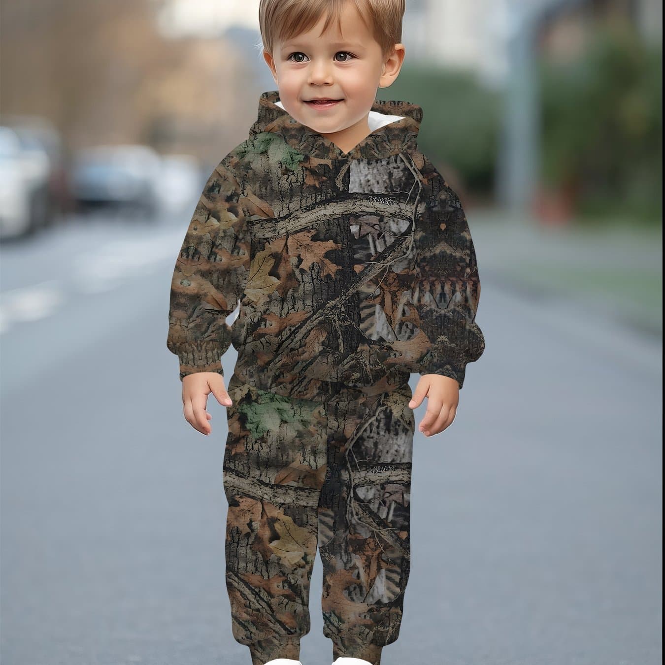 TEMU Camouflage Print Children's Suit Set Spring And Autumn Sets Boys' Sets Outdoor Sports Casual Sets 2025 Outfits Halloween, Perfect For Outdoor